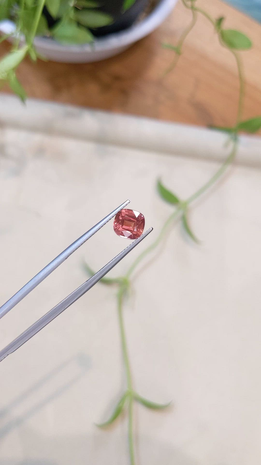 2.39 Ct. Orangish Brown Sapphire from Ceylon (Sri Lanka) Size Video