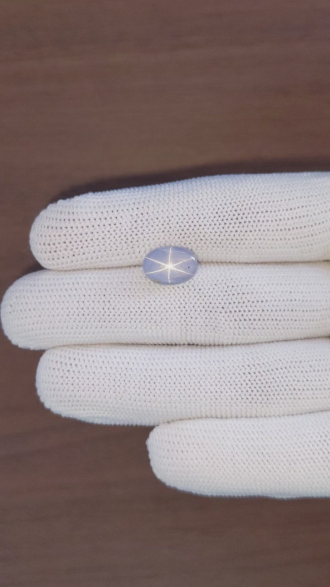 7.66 Ct. Bluish Grey Star Sapphire from Ceylon (Sri Lanka) Size Video