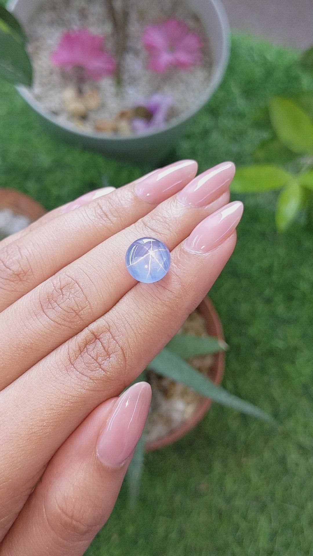 8.80 Ct. Blue Star Sapphire from Ceylon (Sri Lanka) Size Video