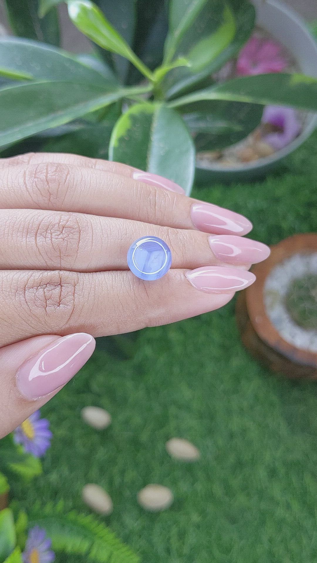 8.80 Ct. Blue Star Sapphire from Ceylon (Sri Lanka) Size Video