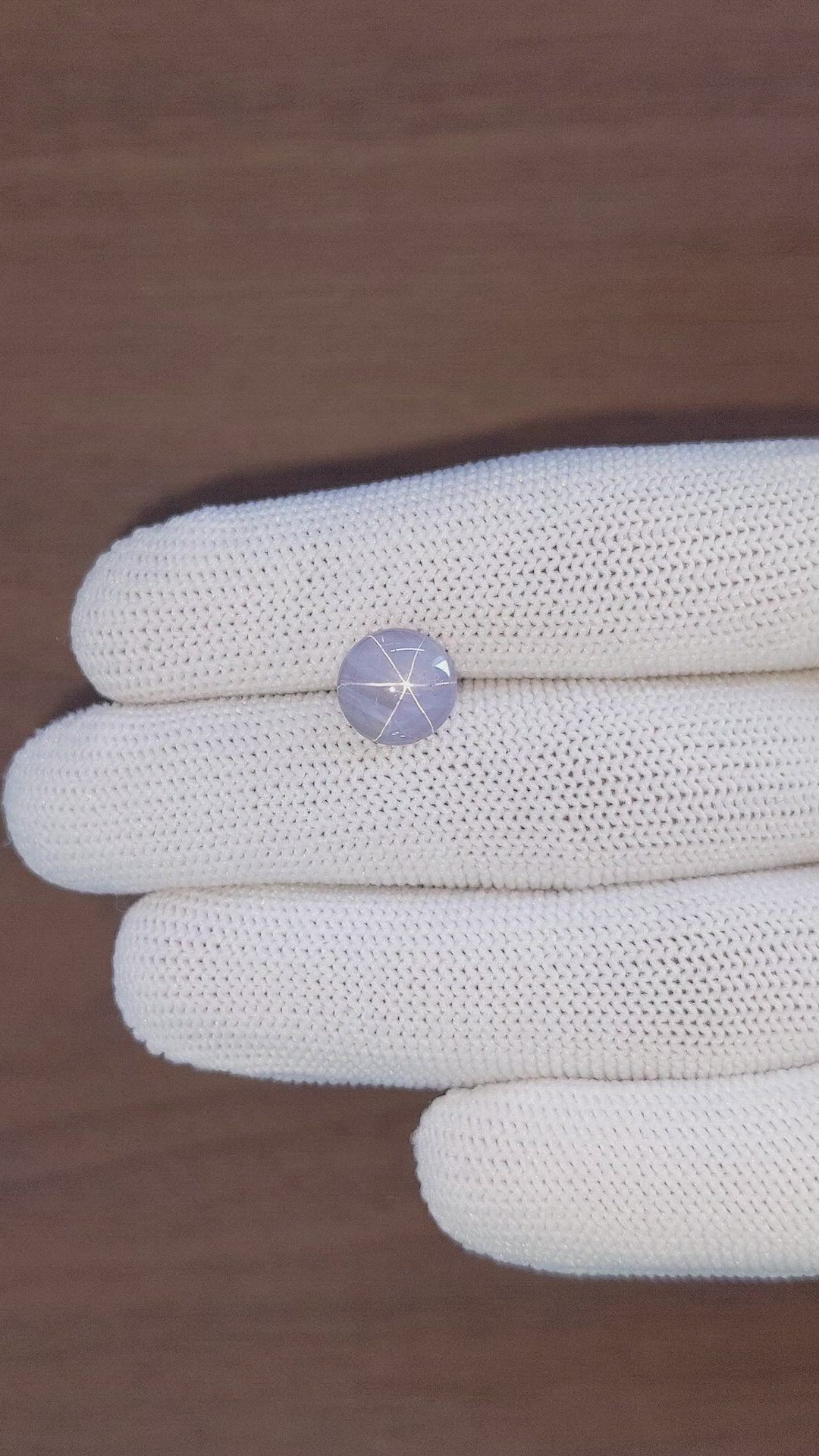 4.76 Ct. Bluish Purple Star Sapphire from Ceylon (Sri Lanka) Size Video