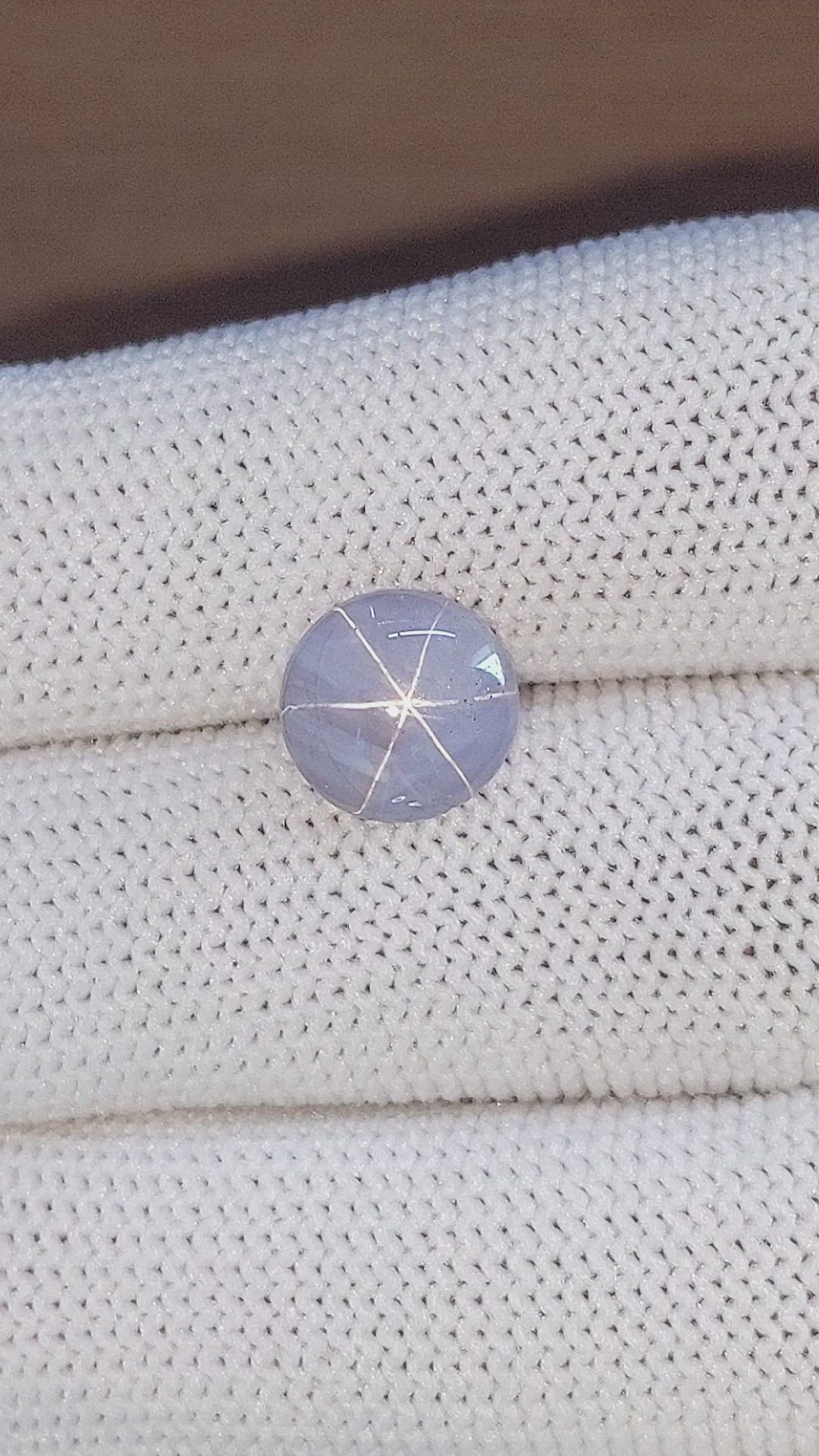 4.76 Ct. Bluish Purple Star Sapphire from Ceylon (Sri Lanka) Size Video