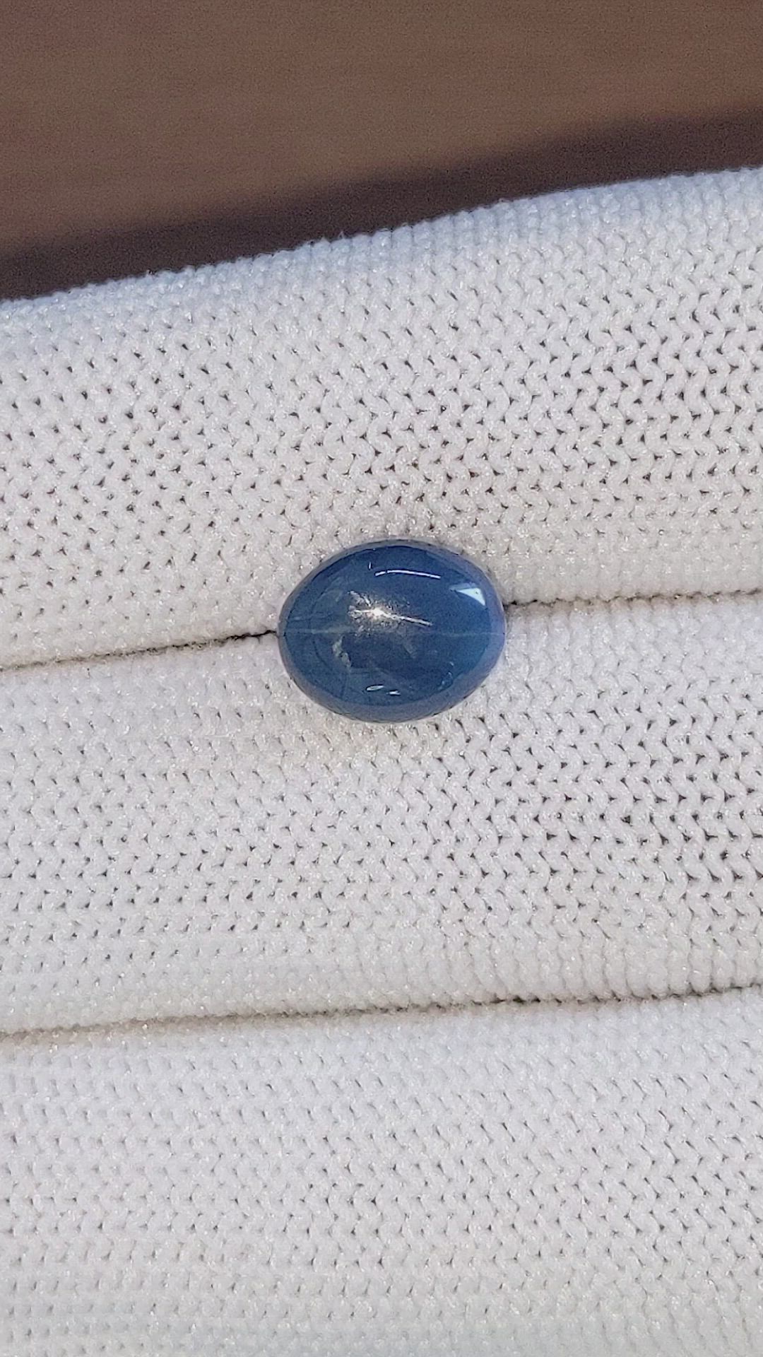6.40 Ct. Blue Star Sapphire from Ceylon (Sri Lanka) Size Video