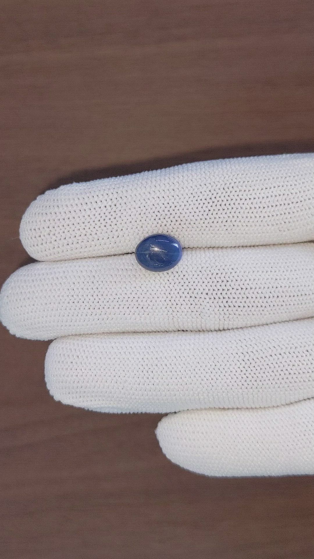 6.40 Ct. Blue Star Sapphire from Ceylon (Sri Lanka) Size Video