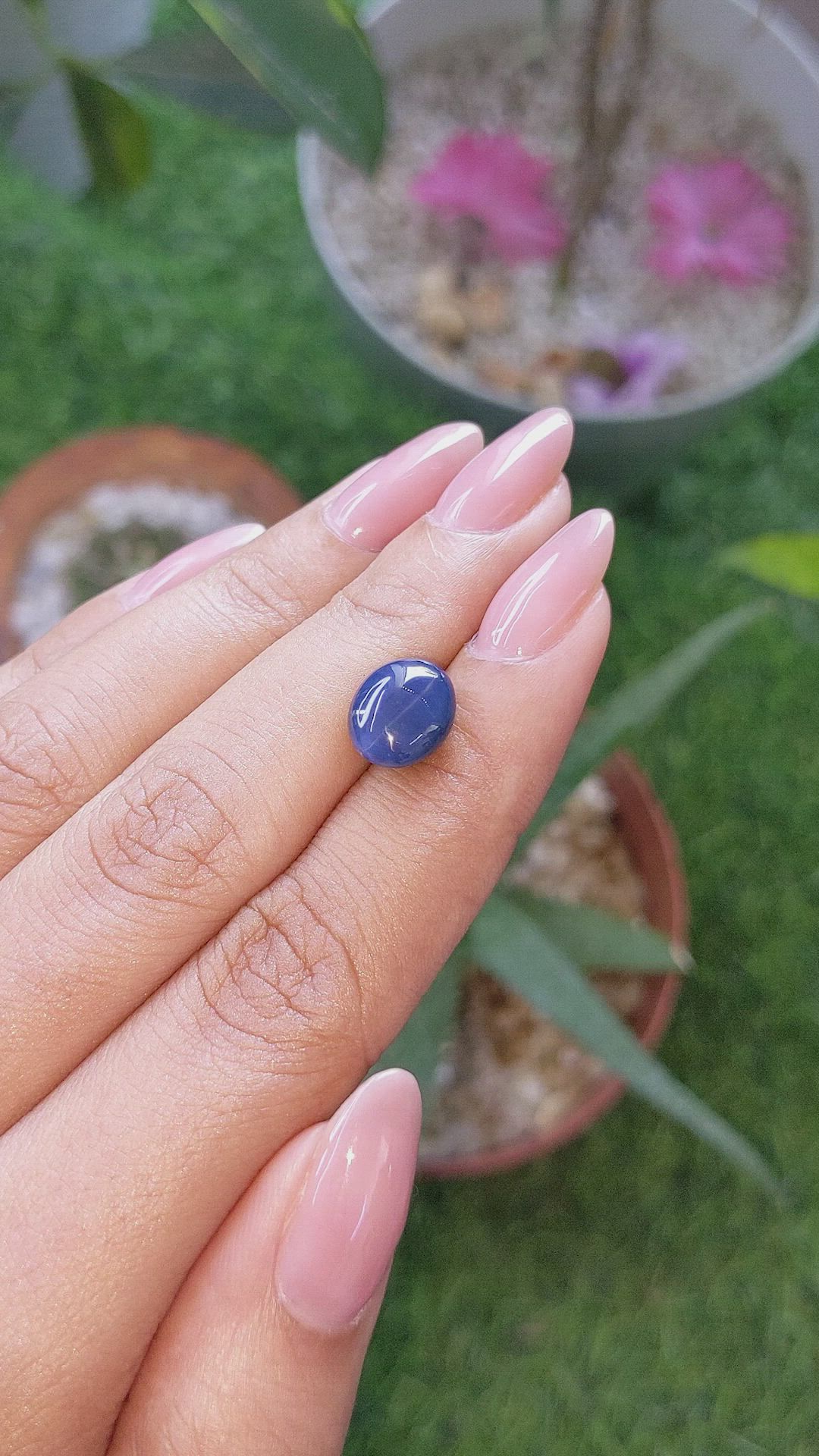 6.40 Ct. Blue Star Sapphire from Ceylon (Sri Lanka) Size Video