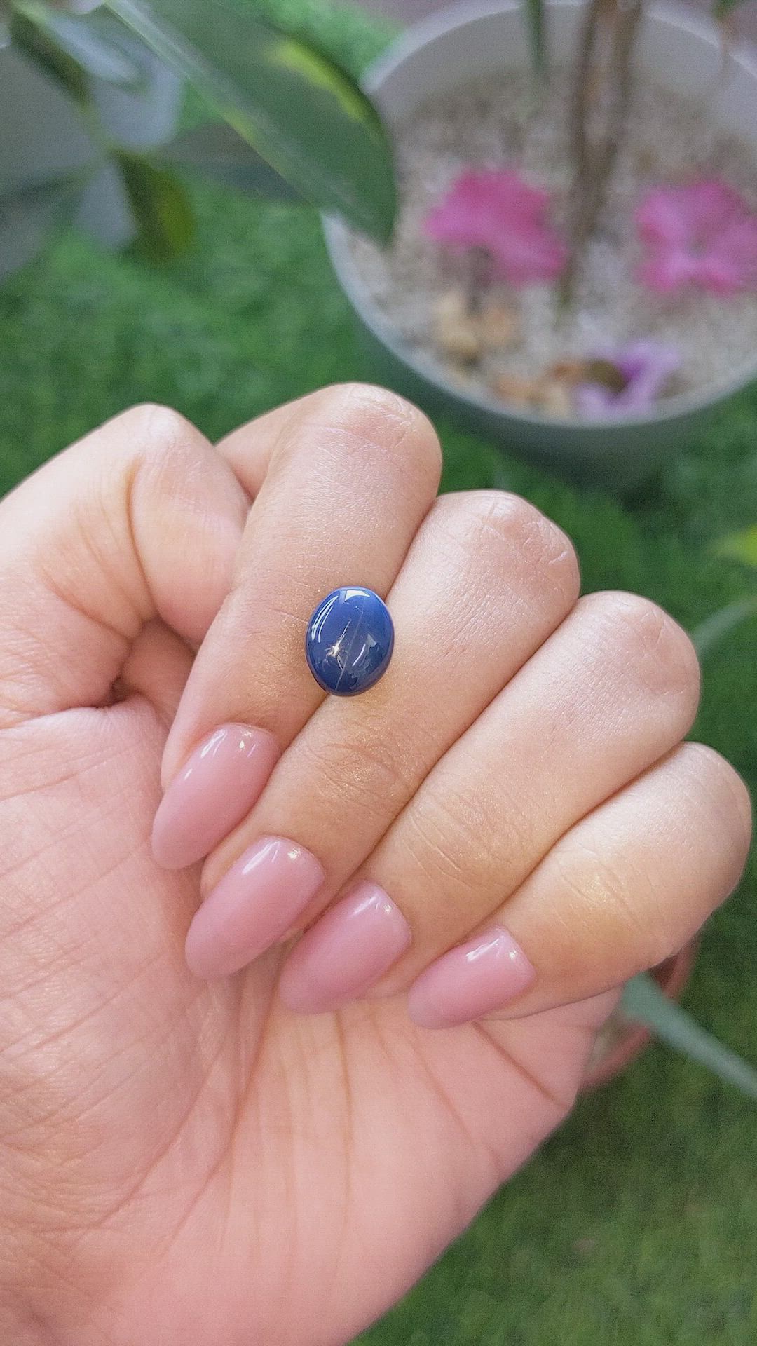 6.40 Ct. Blue Star Sapphire from Ceylon (Sri Lanka) Size Video