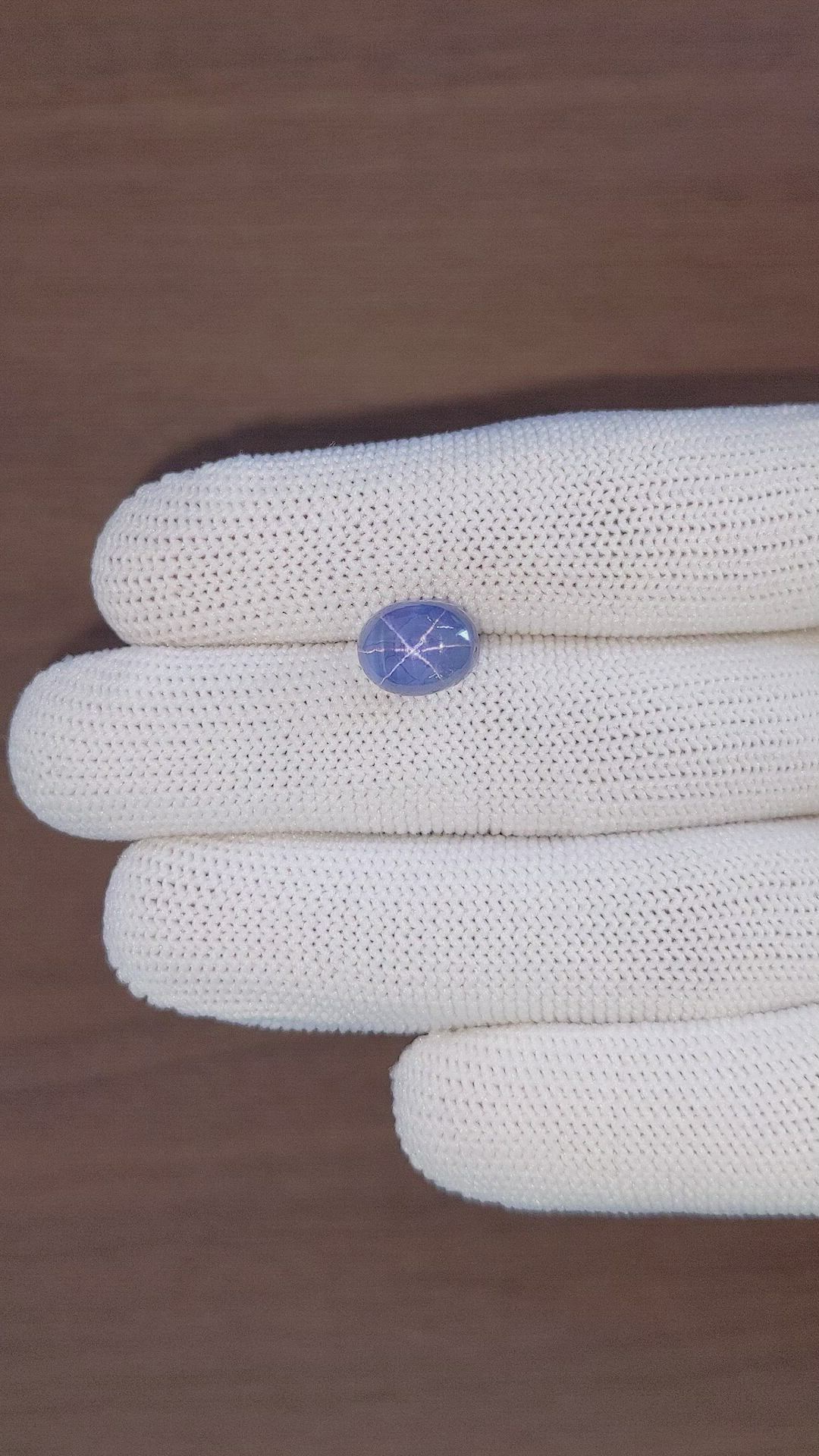 7.93 Ct. Blue Star Sapphire from Ceylon (Sri Lanka) Size Video
