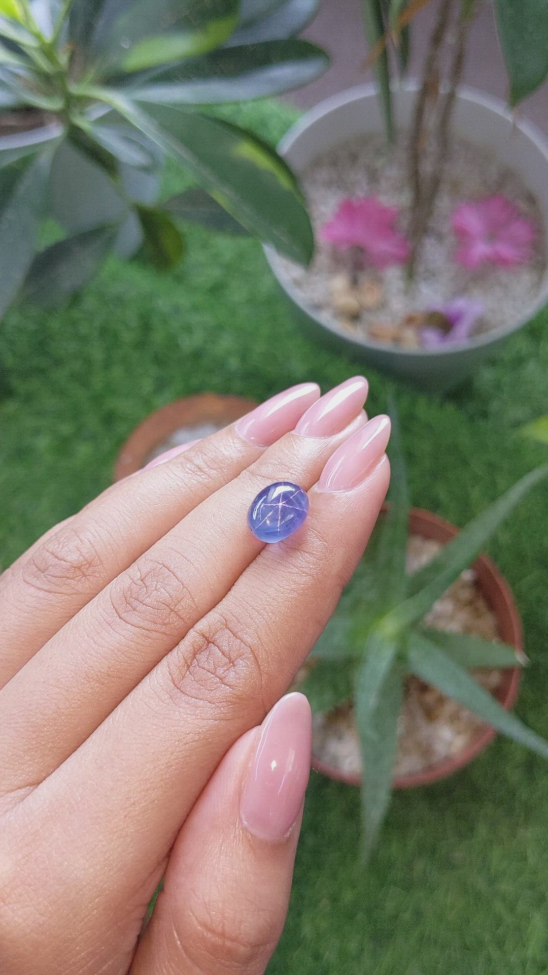 7.93 Ct. Blue Star Sapphire from Ceylon (Sri Lanka) Size Video