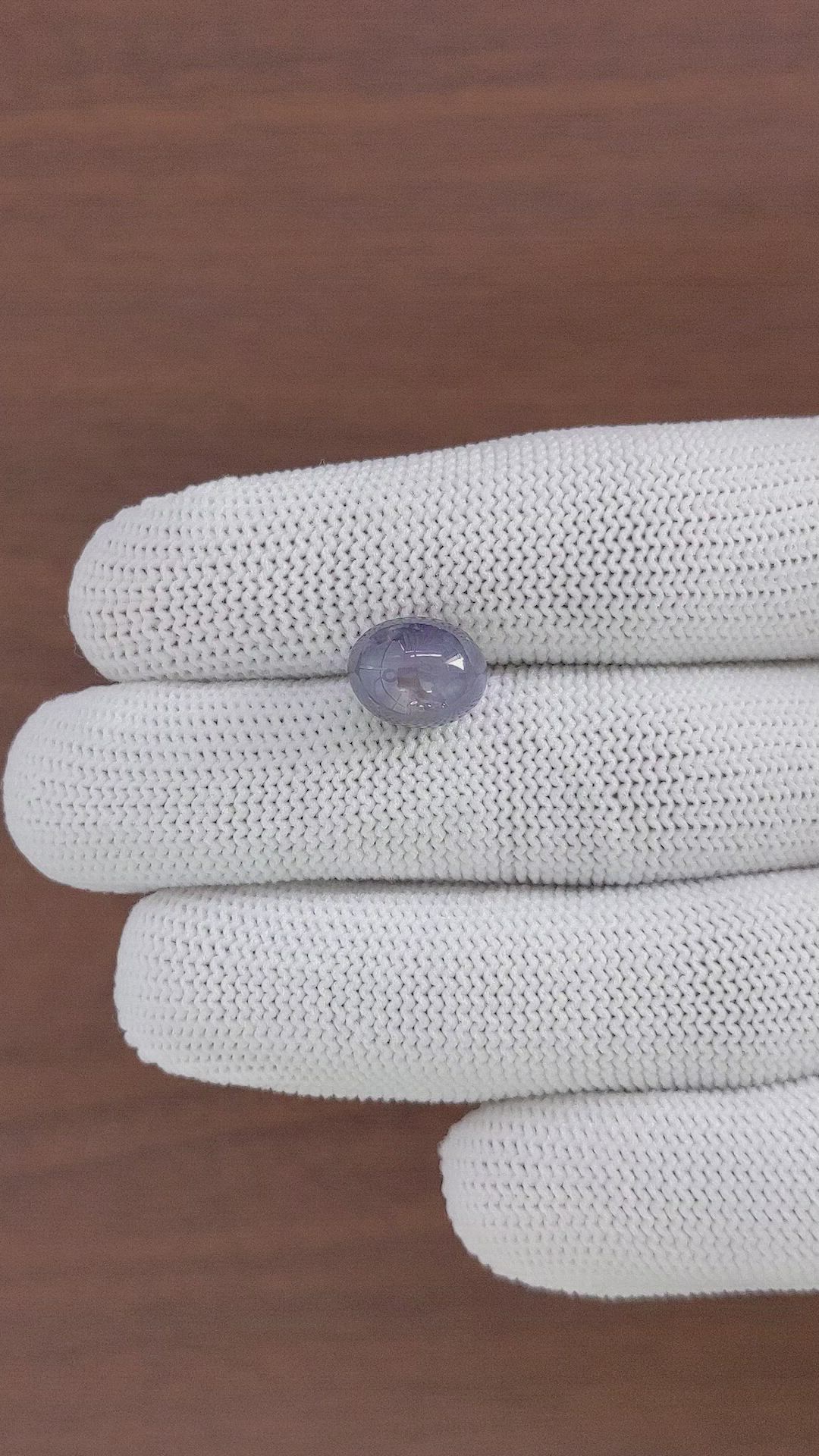 8.75 Ct. Bluish Grey Star Sapphire from Ceylon (Sri Lanka) Size Video