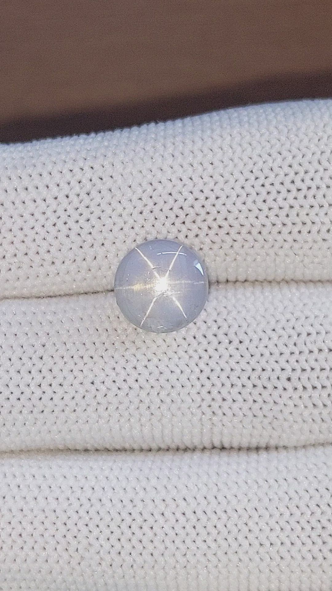 6.70 Ct. Grey Star Sapphire from Ceylon (Sri Lanka) Size Video