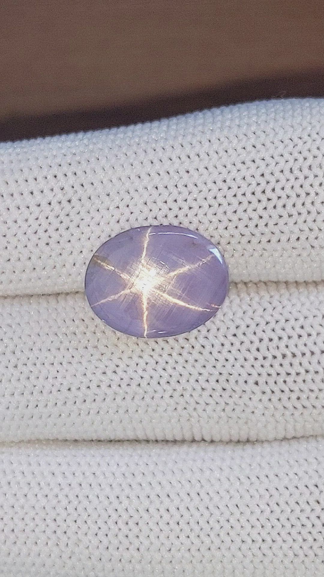 9.45 Ct. Purple Star Sapphire from Ceylon (Sri Lanka) Size Video