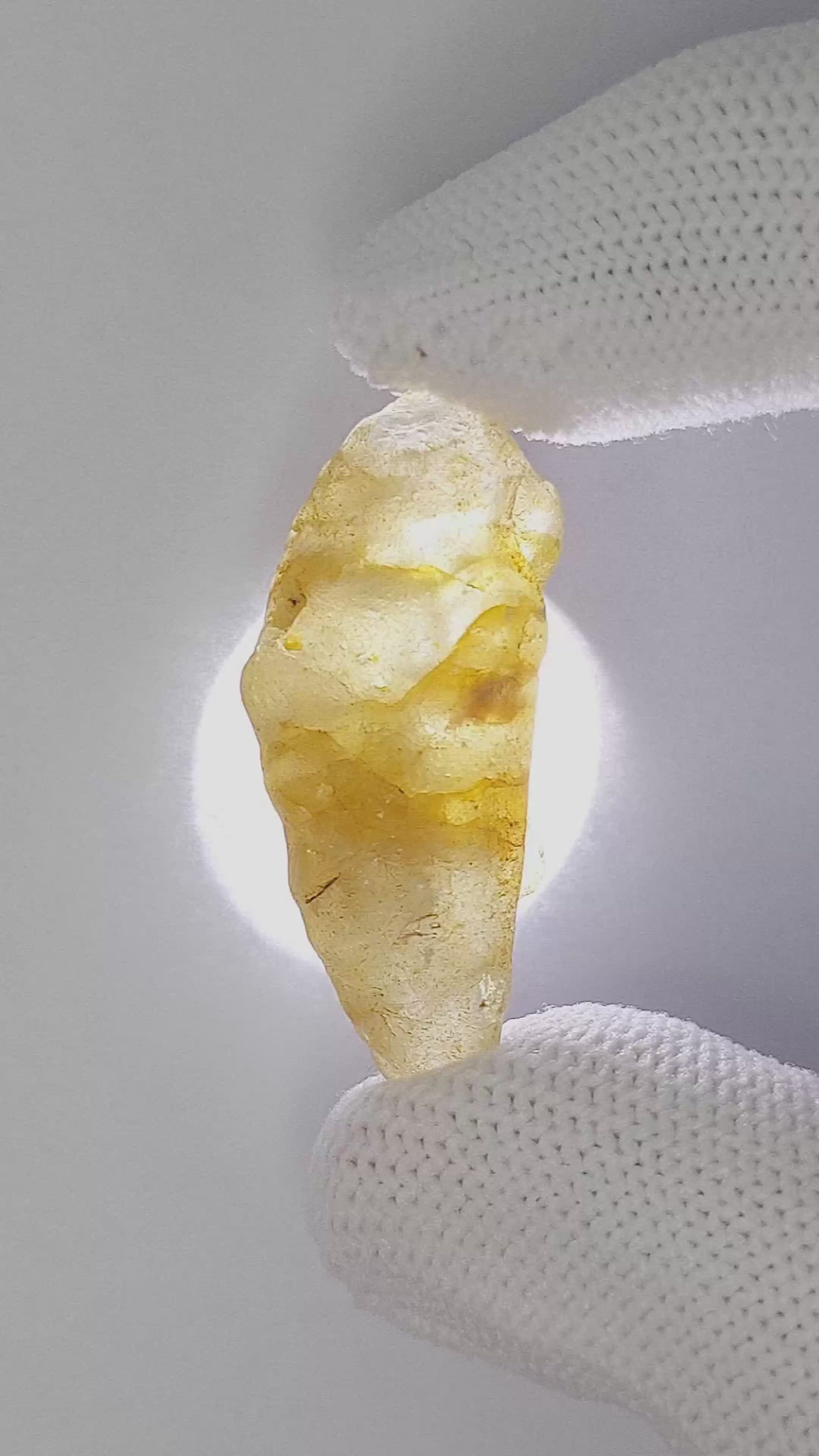 46.99 Ct. Yellow Sapphire from Ceylon (Sri Lanka) Size Video