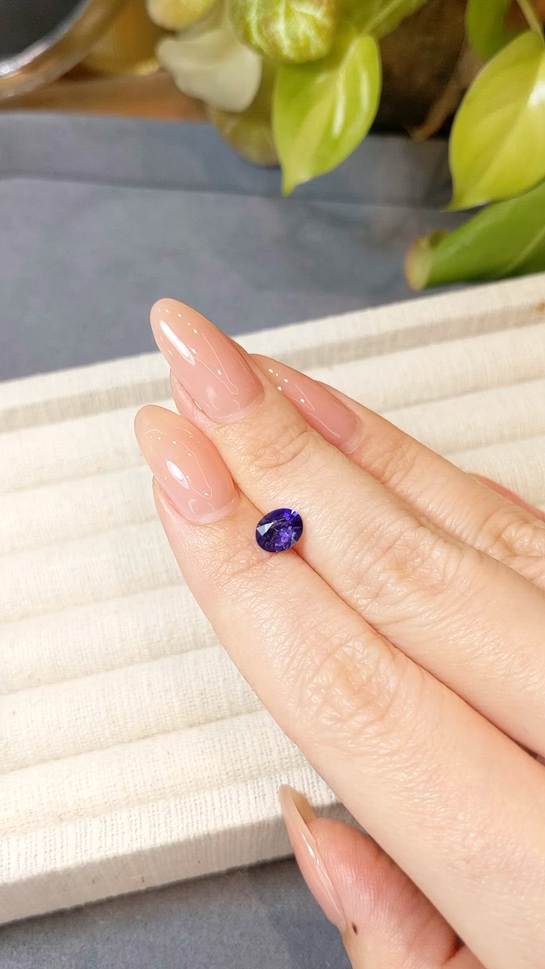 0.88 Ct. Purple Sapphire from Ceylon (Sri Lanka) Size Video