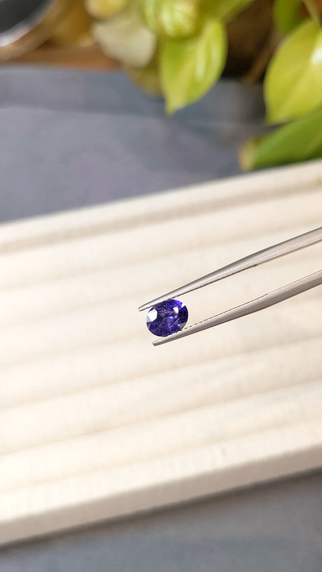 0.88 Ct. Purple Sapphire from Ceylon (Sri Lanka) Size Video