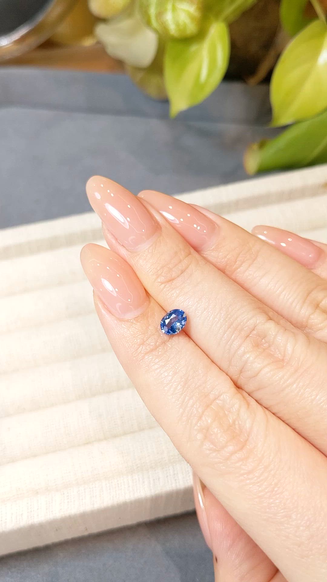 0.76 Ct. Blue Sapphire from Ceylon (Sri Lanka) Size Video