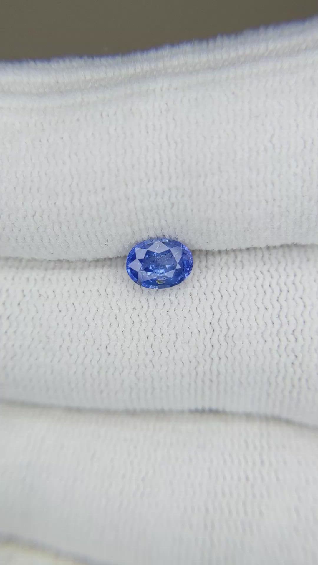 0.76 Ct. Blue Sapphire from Ceylon (Sri Lanka) Size Video