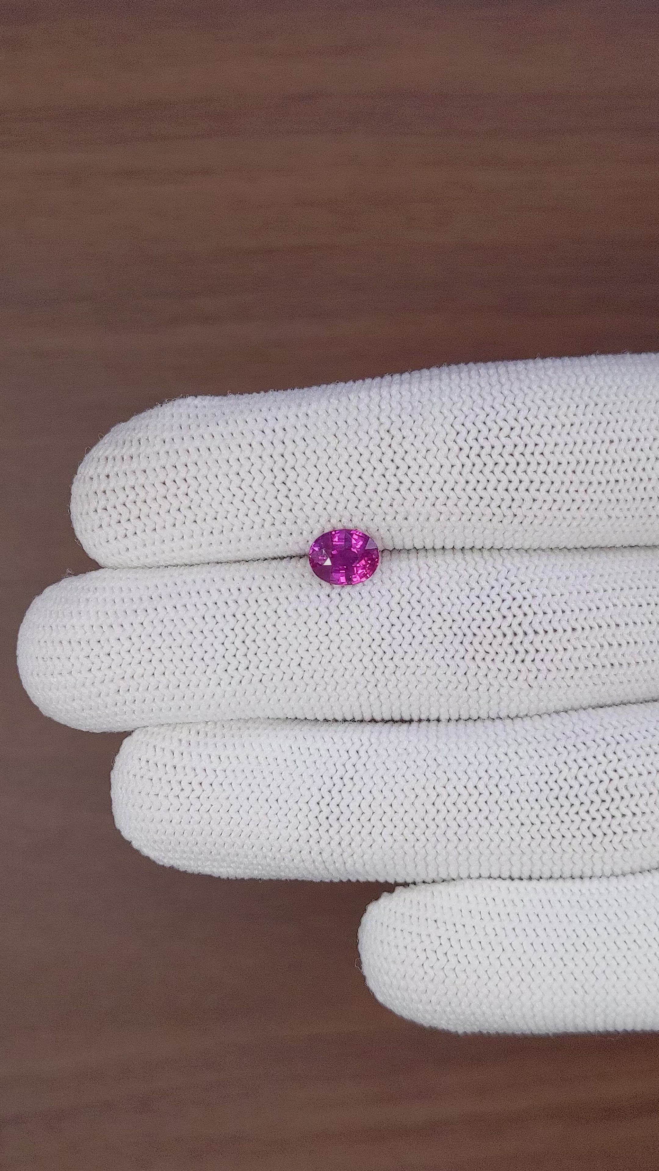 1.12 Ct. Purplish Pink Sapphire from Madagascar Size Video