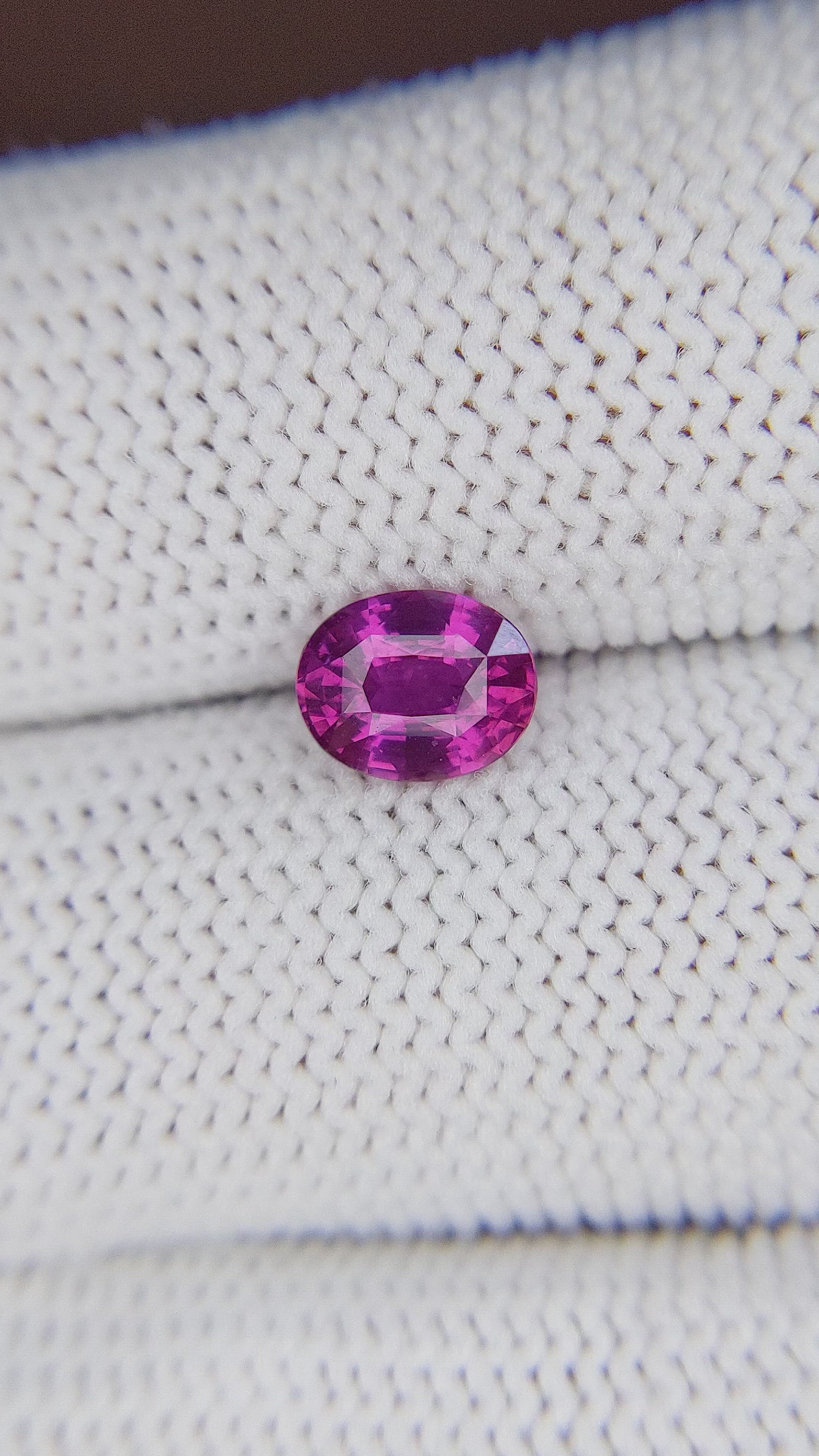 1.12 Ct. Purplish Pink Sapphire from Madagascar Size Video