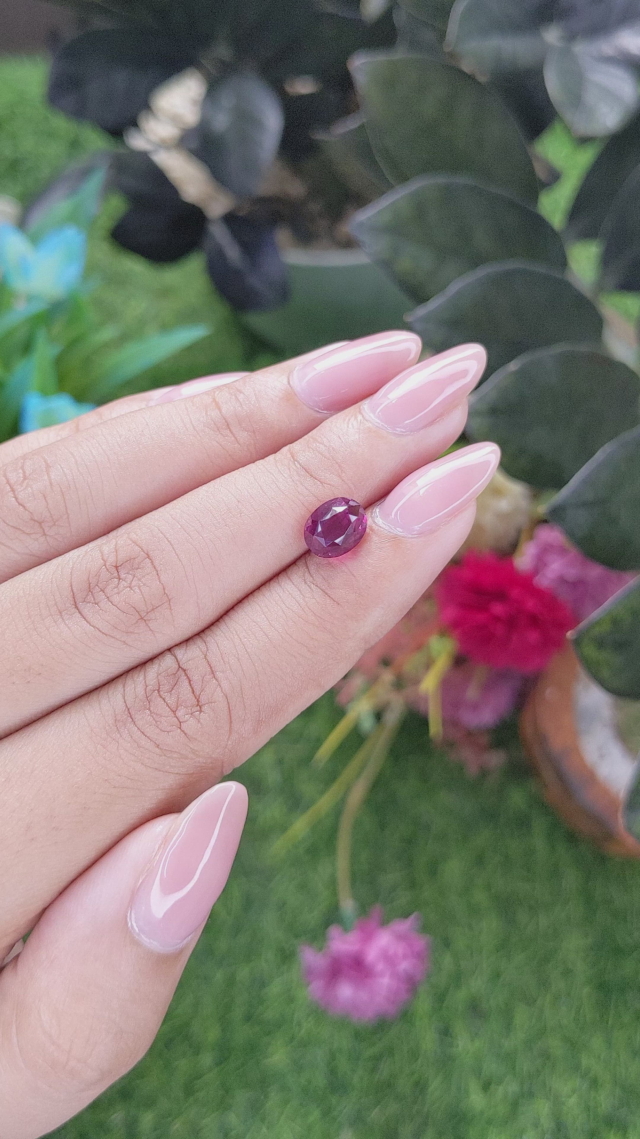2.52 Ct. Reddish Pink Sapphire from Madagascar Size Video