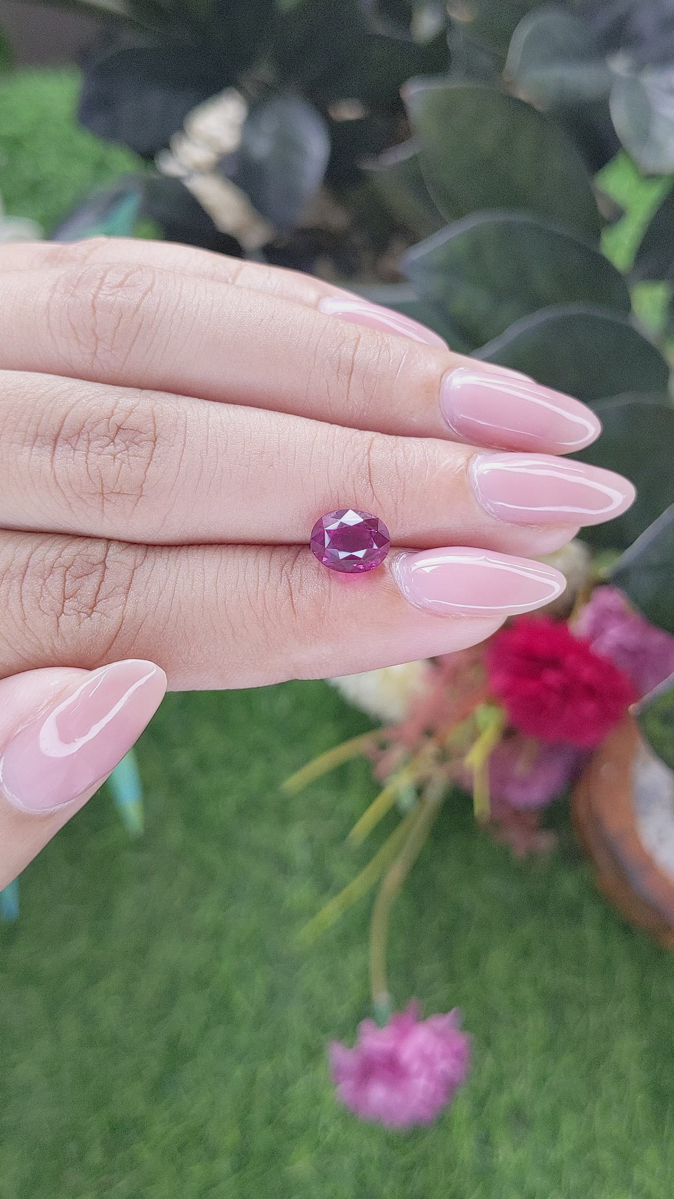 2.52 Ct. Reddish Pink Sapphire from Madagascar Size Video