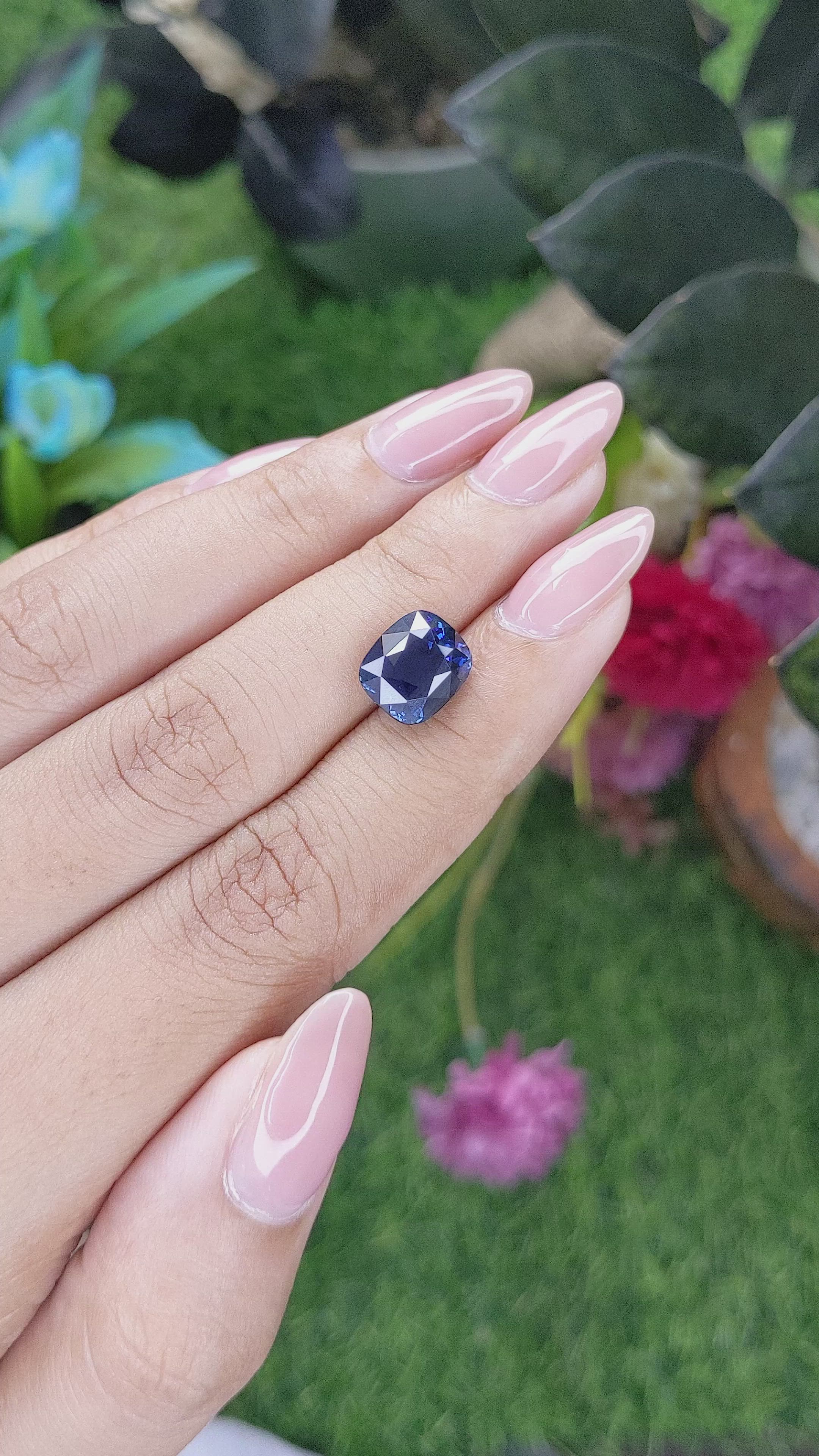 5.37 Ct. Blue Sapphire from Madagascar Size Video