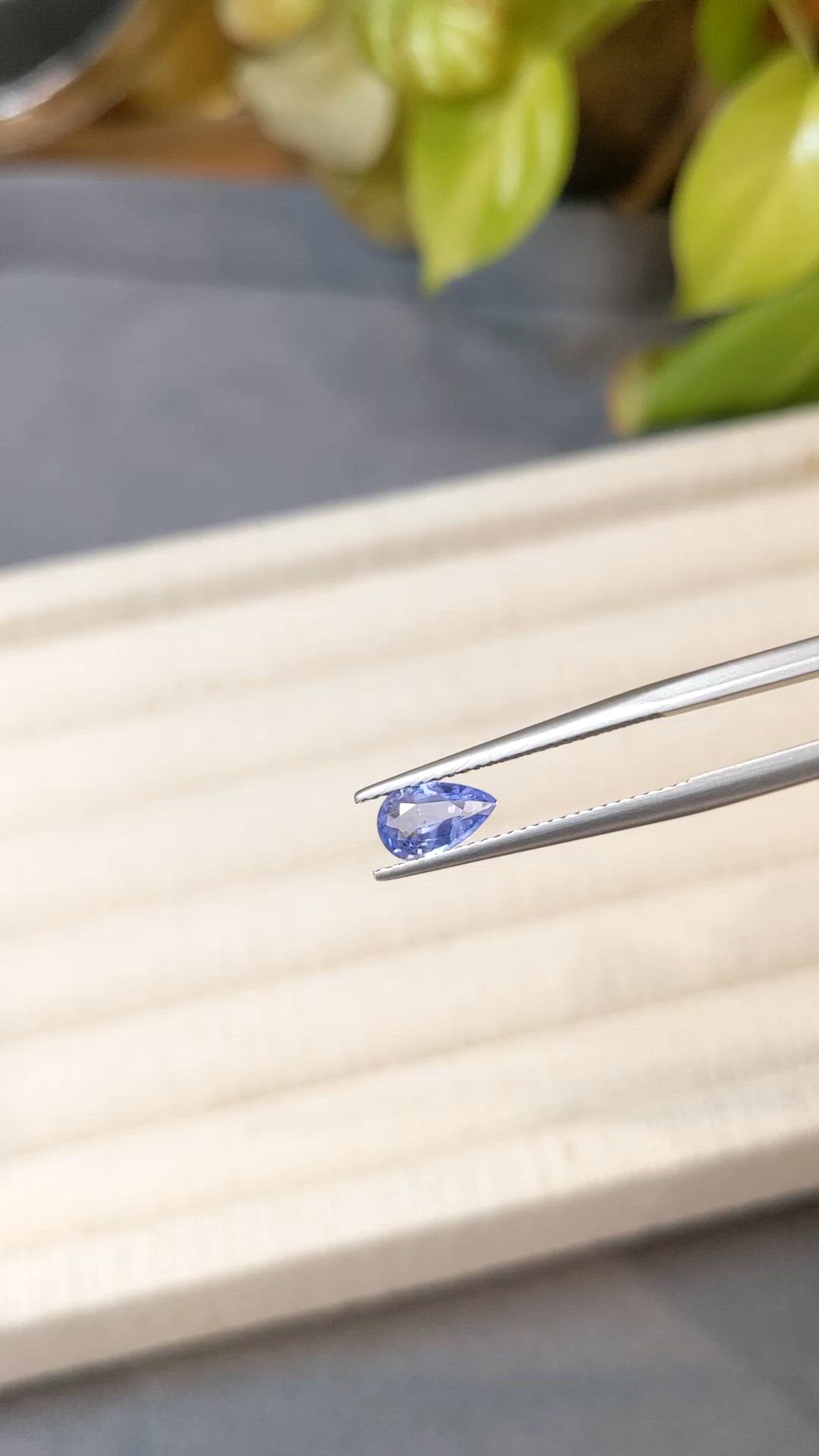0.73 Ct. Purplish Blue Sapphire from Ceylon (Sri Lanka) Size Video