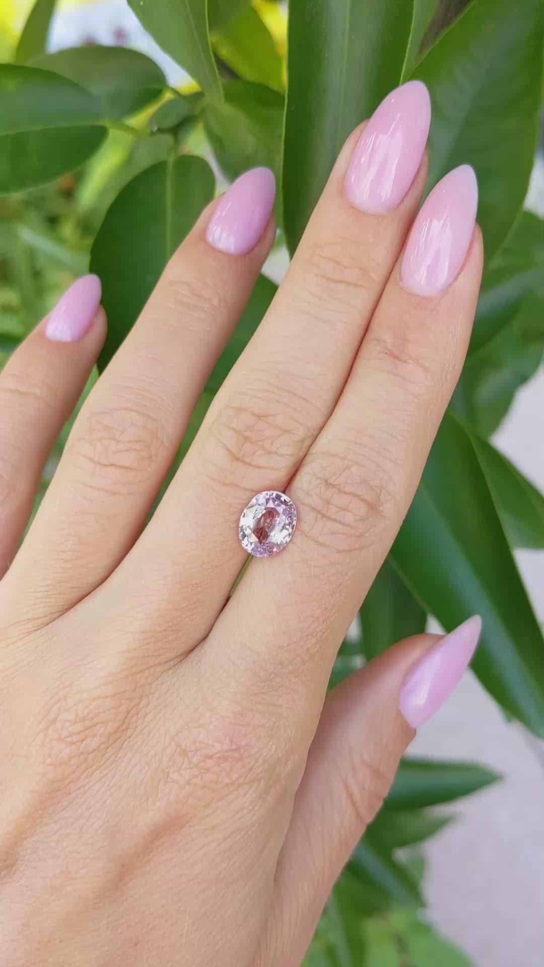 2.91 Ct. Pink Sapphire from Ceylon (Sri Lanka) Size Video
