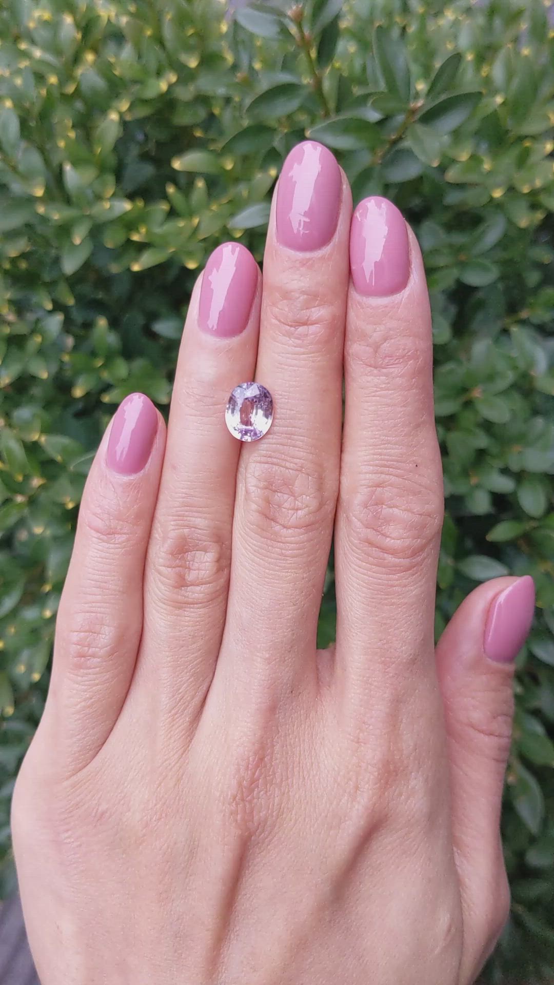 2.65 Ct. Pink Sapphire from Ceylon (Sri Lanka) Size Video