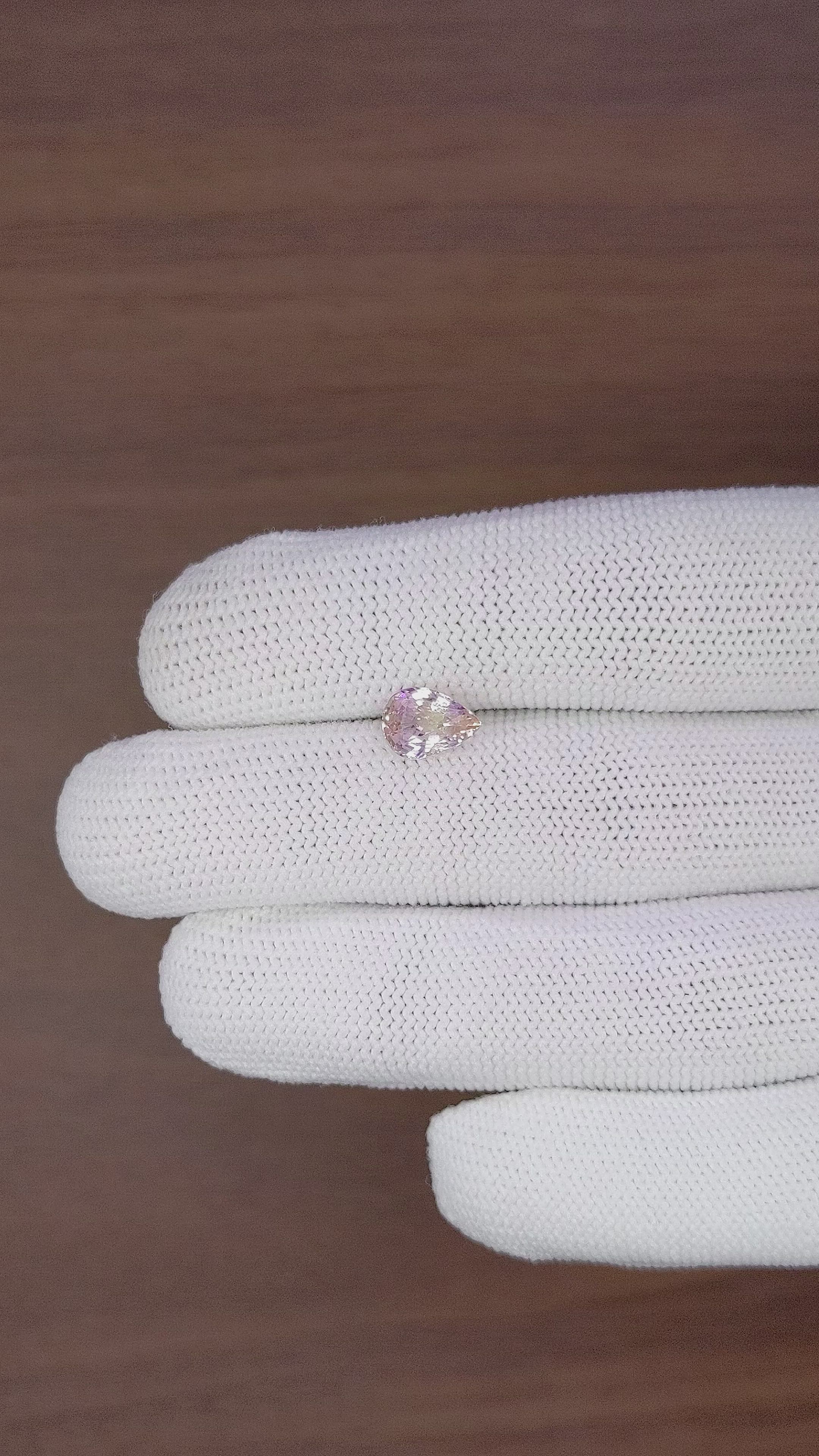 2.14 Ct. Peach Sapphire from Tanzania Size Video