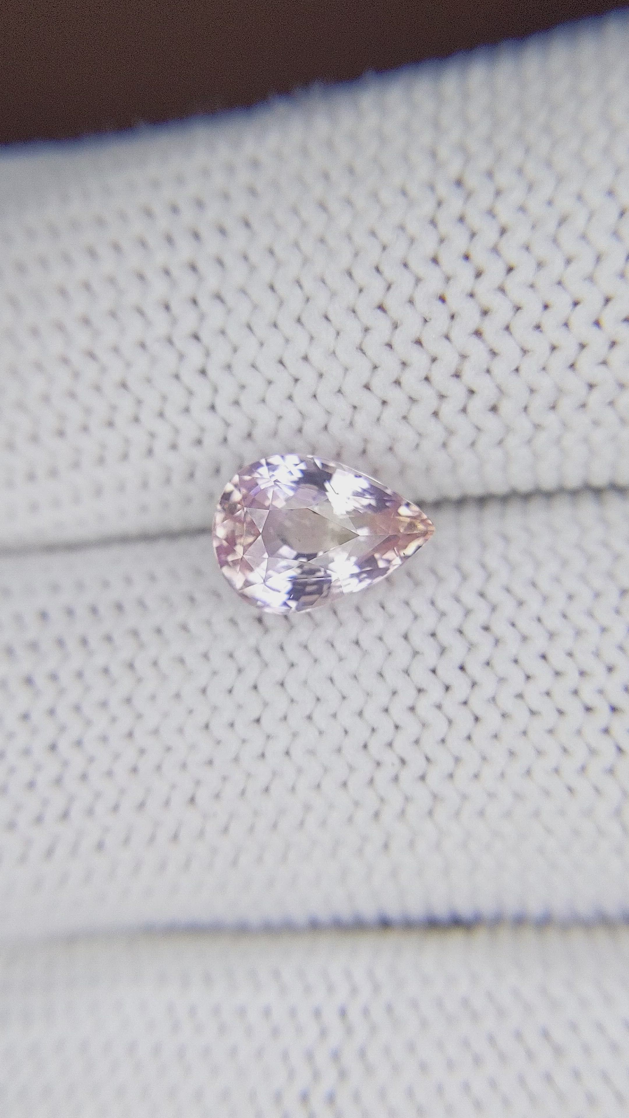 2.14 Ct. Peach Sapphire from Tanzania Size Video