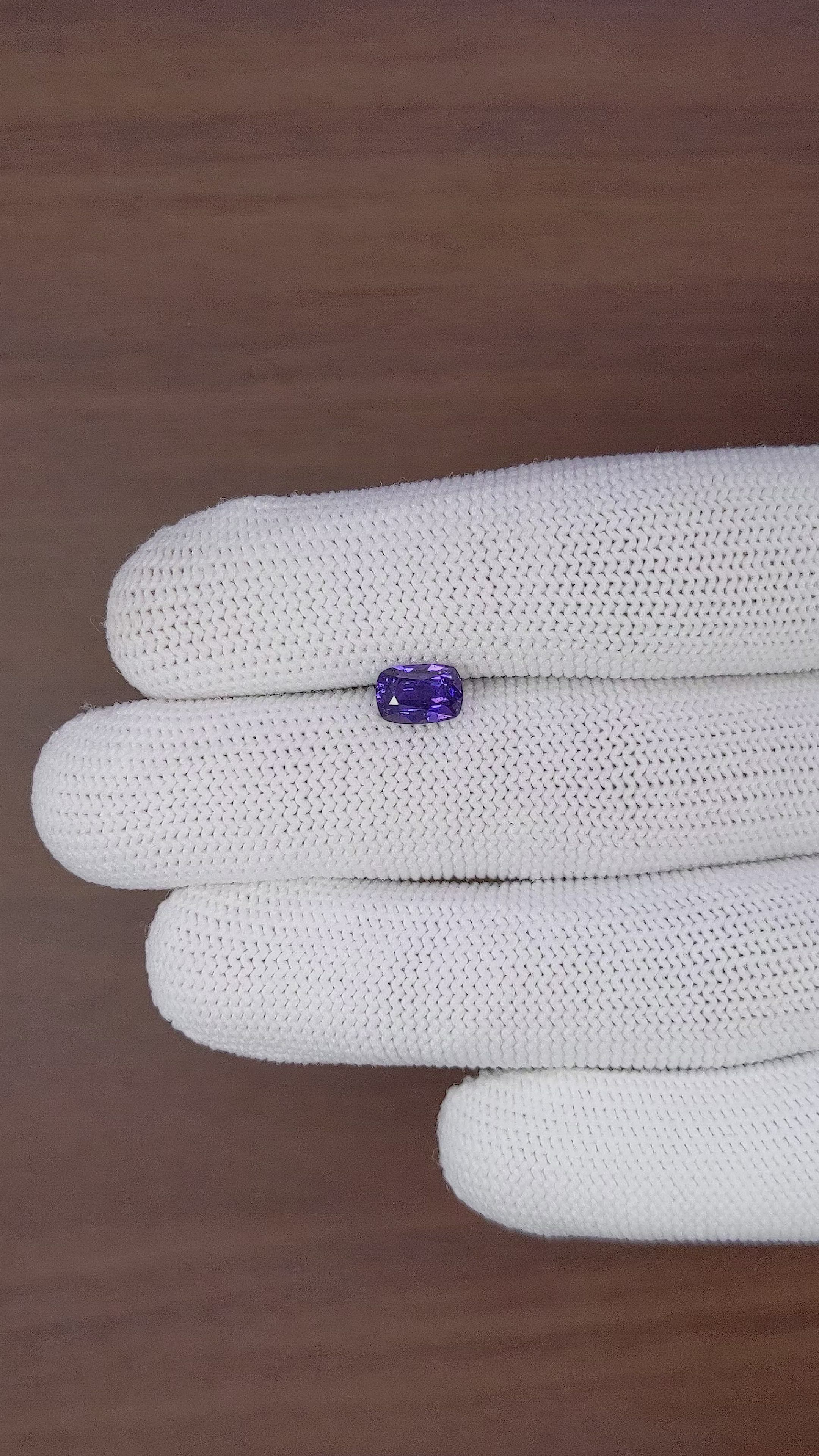 1.68 Ct. Bluish Purple Sapphire from Tanzania Size Video