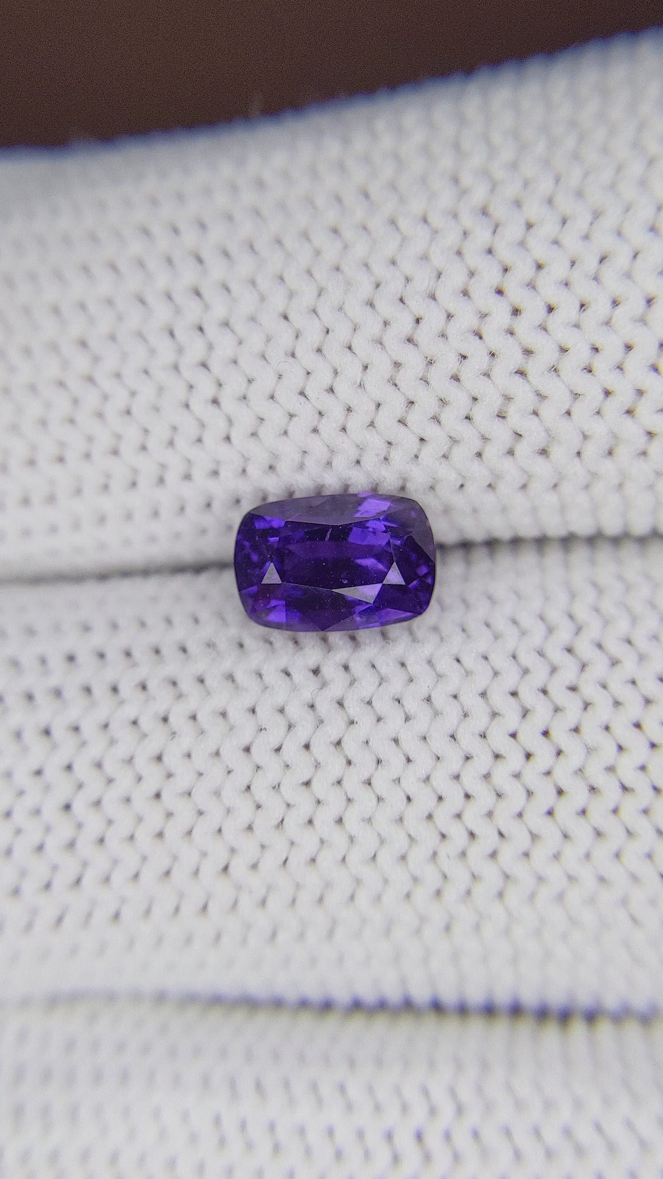 1.68 Ct. Bluish Purple Sapphire from Tanzania Size Video