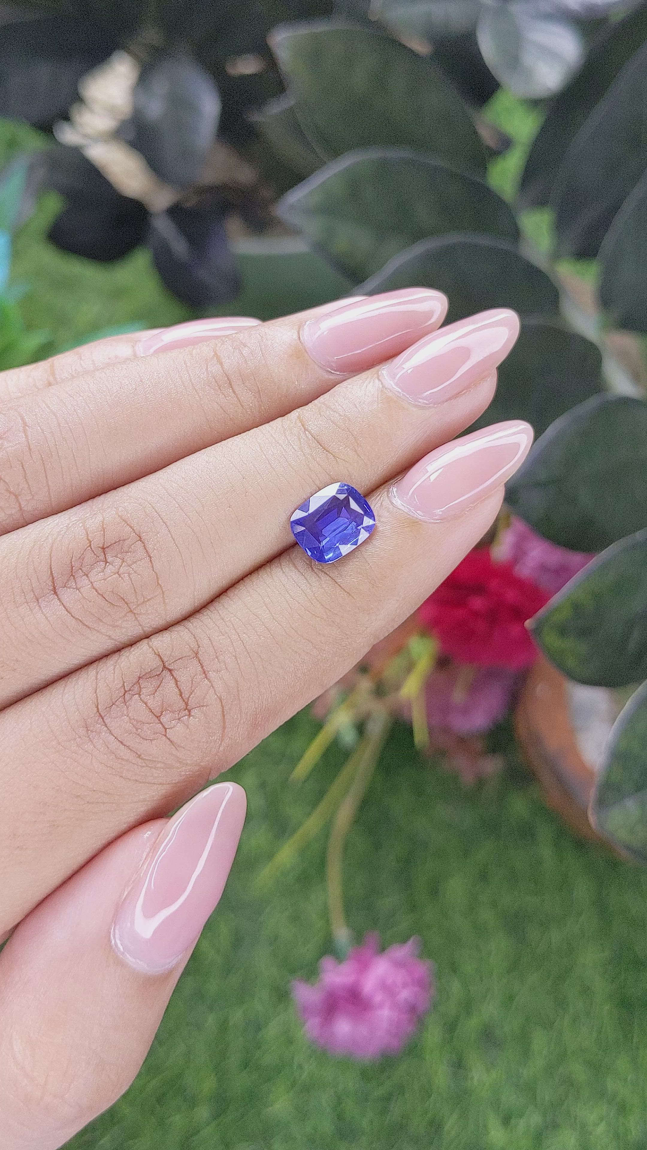 2.04 Ct. Blue Sapphire from Tanzania Size Video