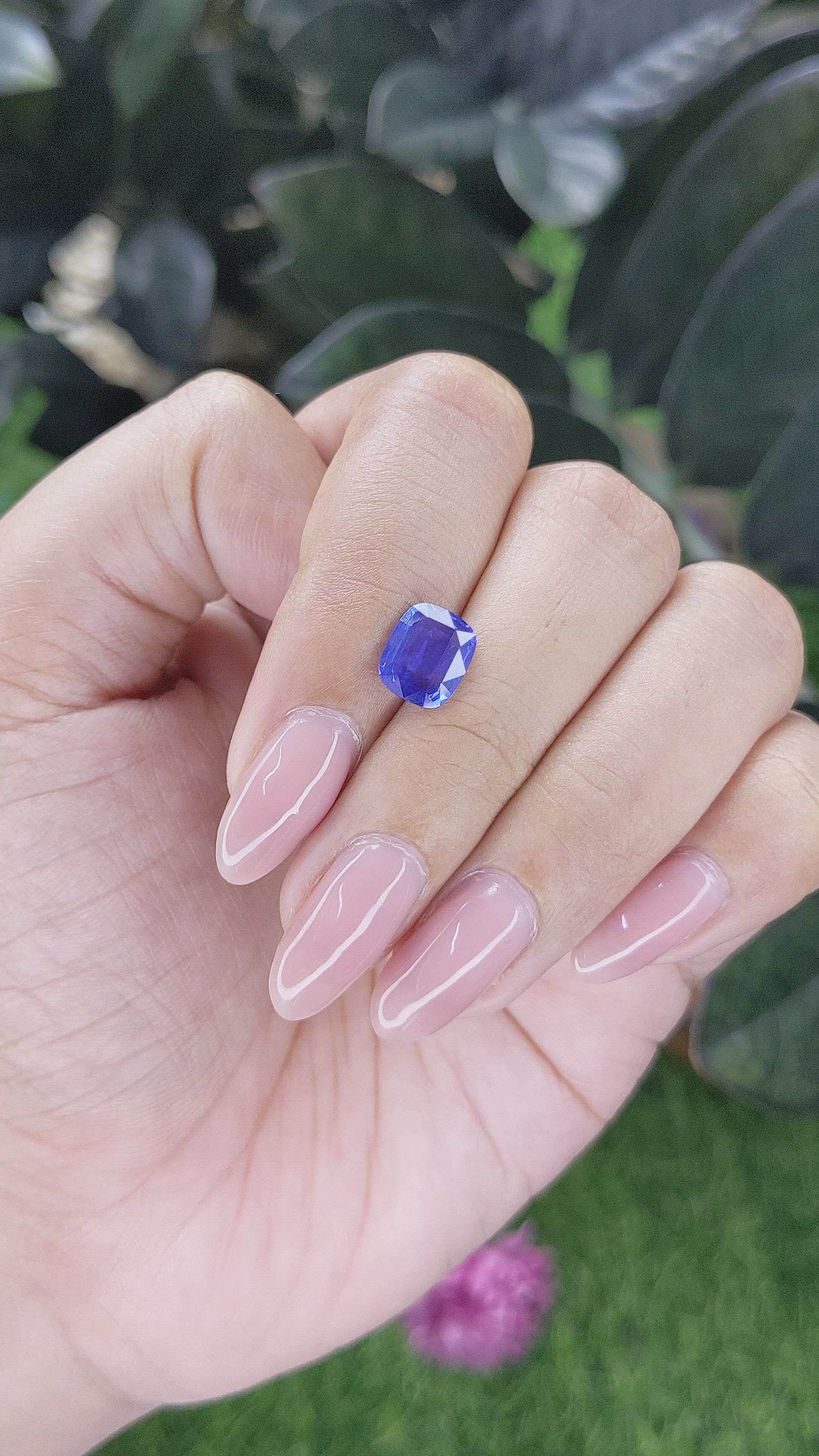 2.04 Ct. Blue Sapphire from Tanzania Size Video