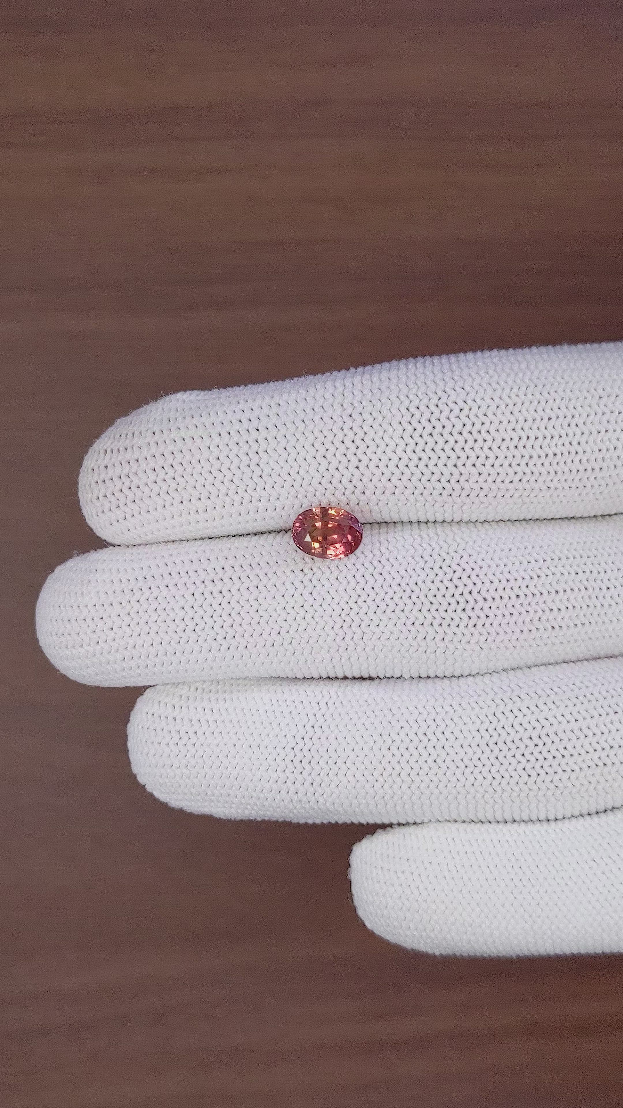 2.56 Ct. Padparadscha Sapphire from Madagascar Size Video