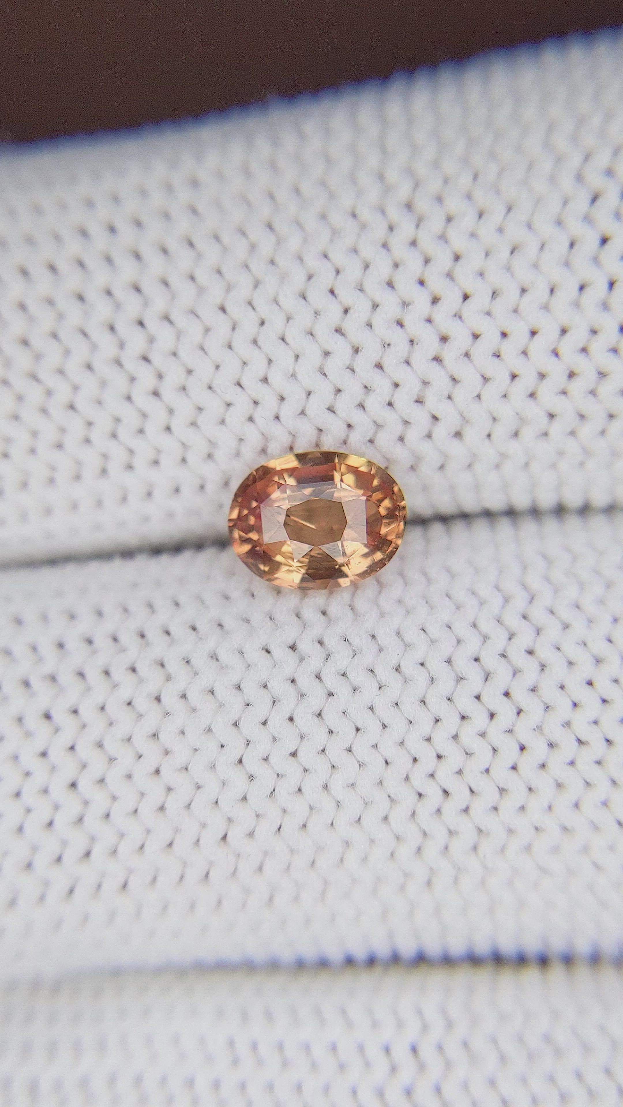 1.12 Ct. Padparadscha Sapphire from Madagascar Size Video