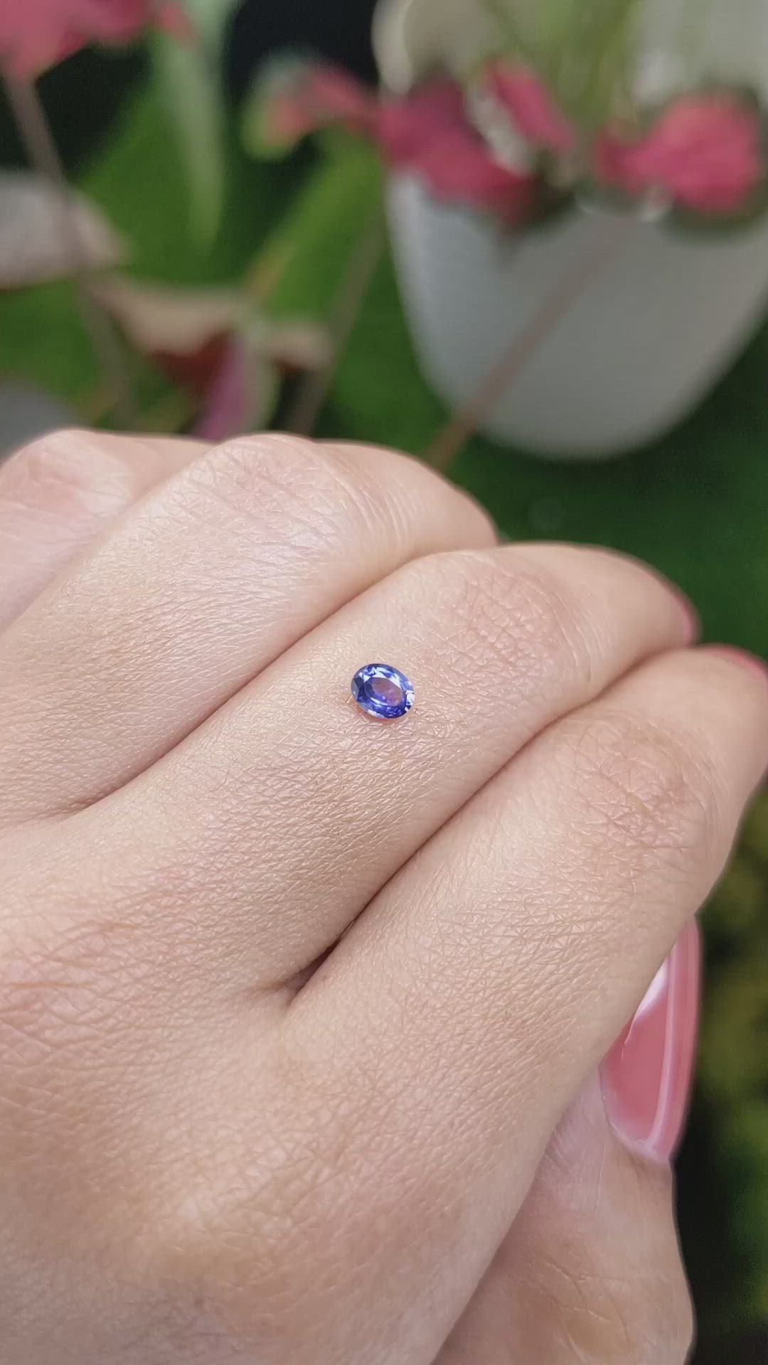 0.27 Ct. Blue Sapphire from Ceylon (Sri Lanka) Size Video