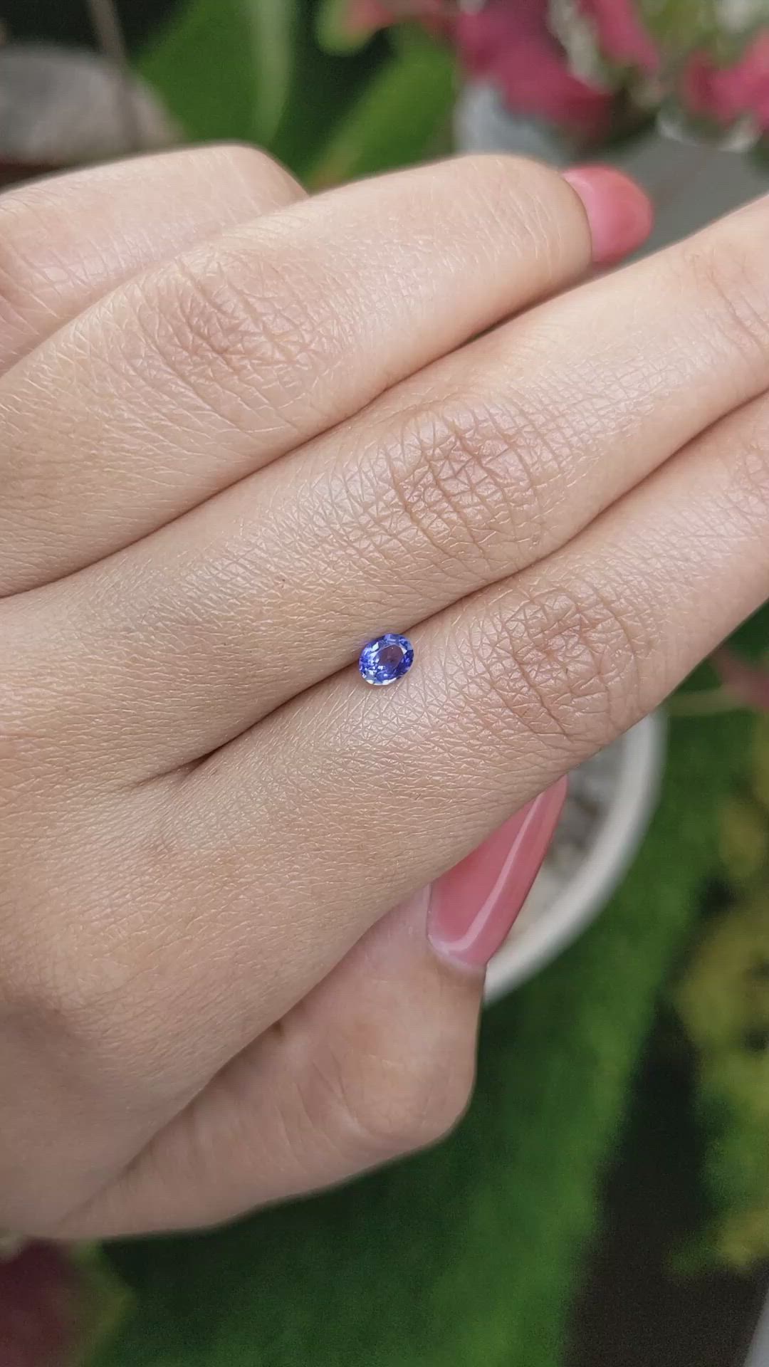 0.27 Ct. Blue Sapphire from Ceylon (Sri Lanka) Size Video