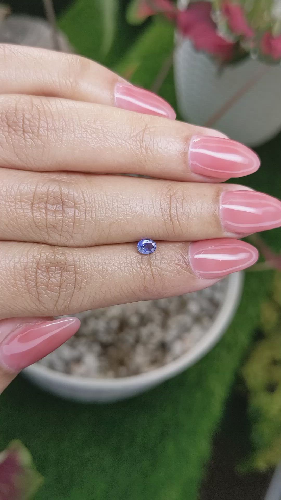 0.27 Ct. Blue Sapphire from Ceylon (Sri Lanka) Size Video