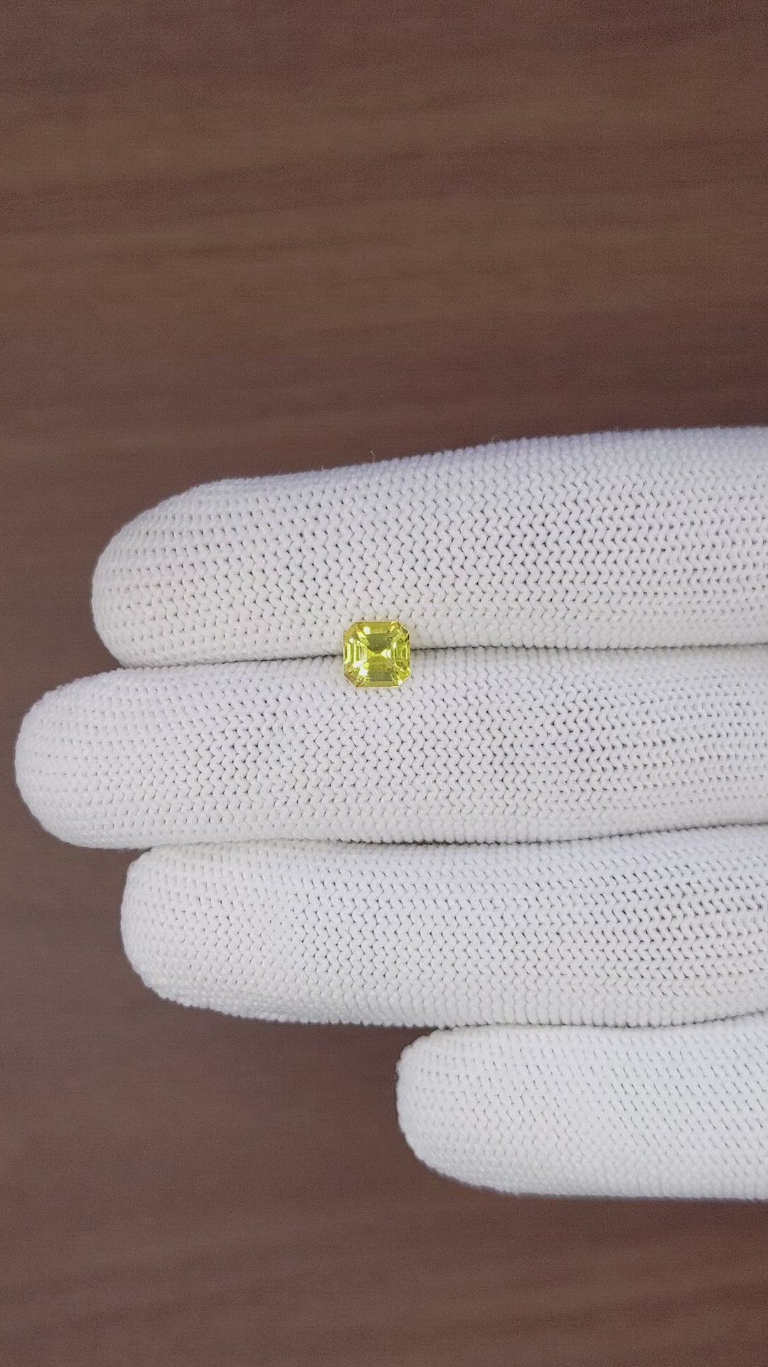 1.20 Ct. Greenish Yellow Sapphire from Nigeria Size Video