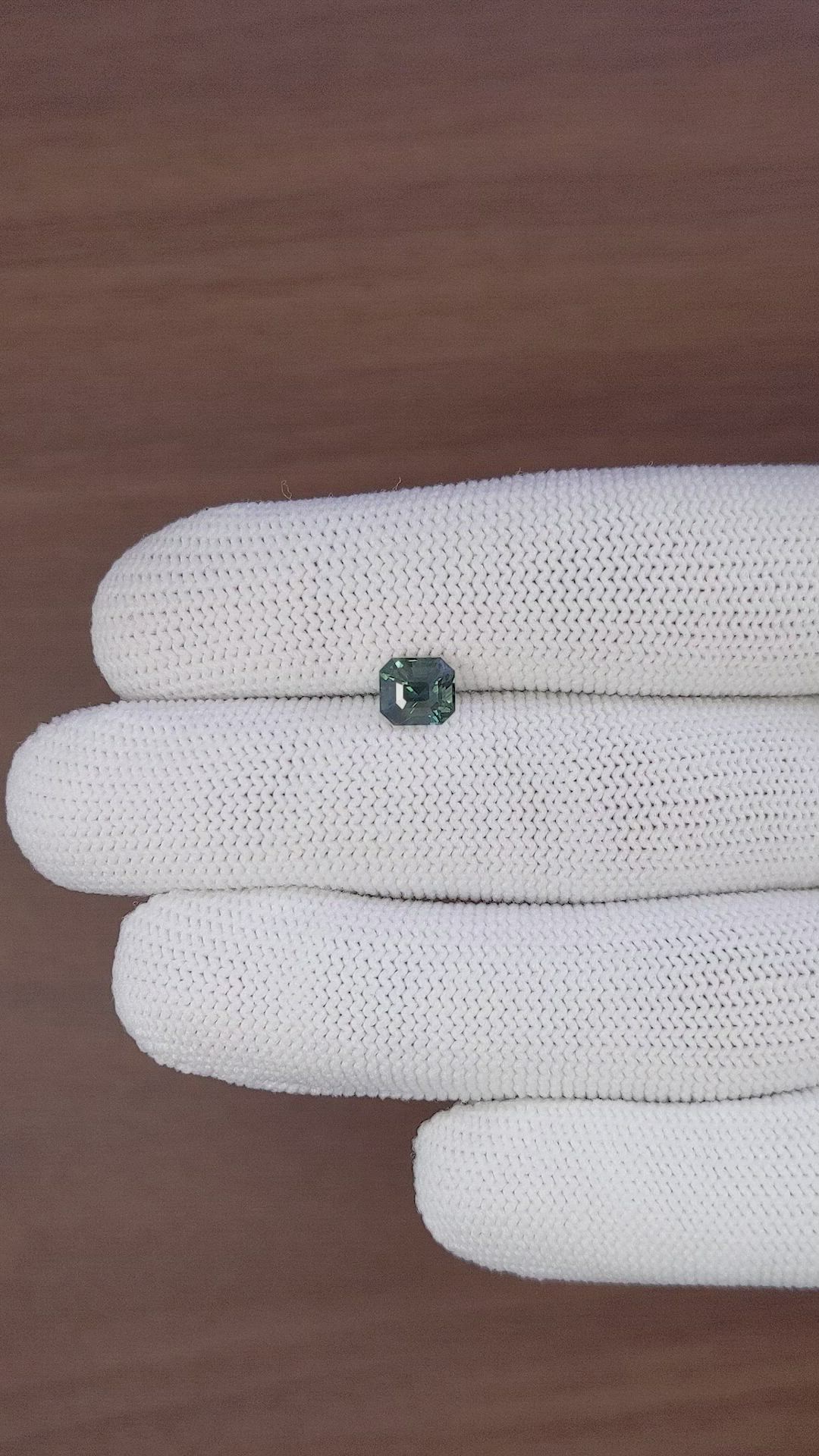 1.50 Ct. Bluish Green Sapphire from Nigeria Size Video