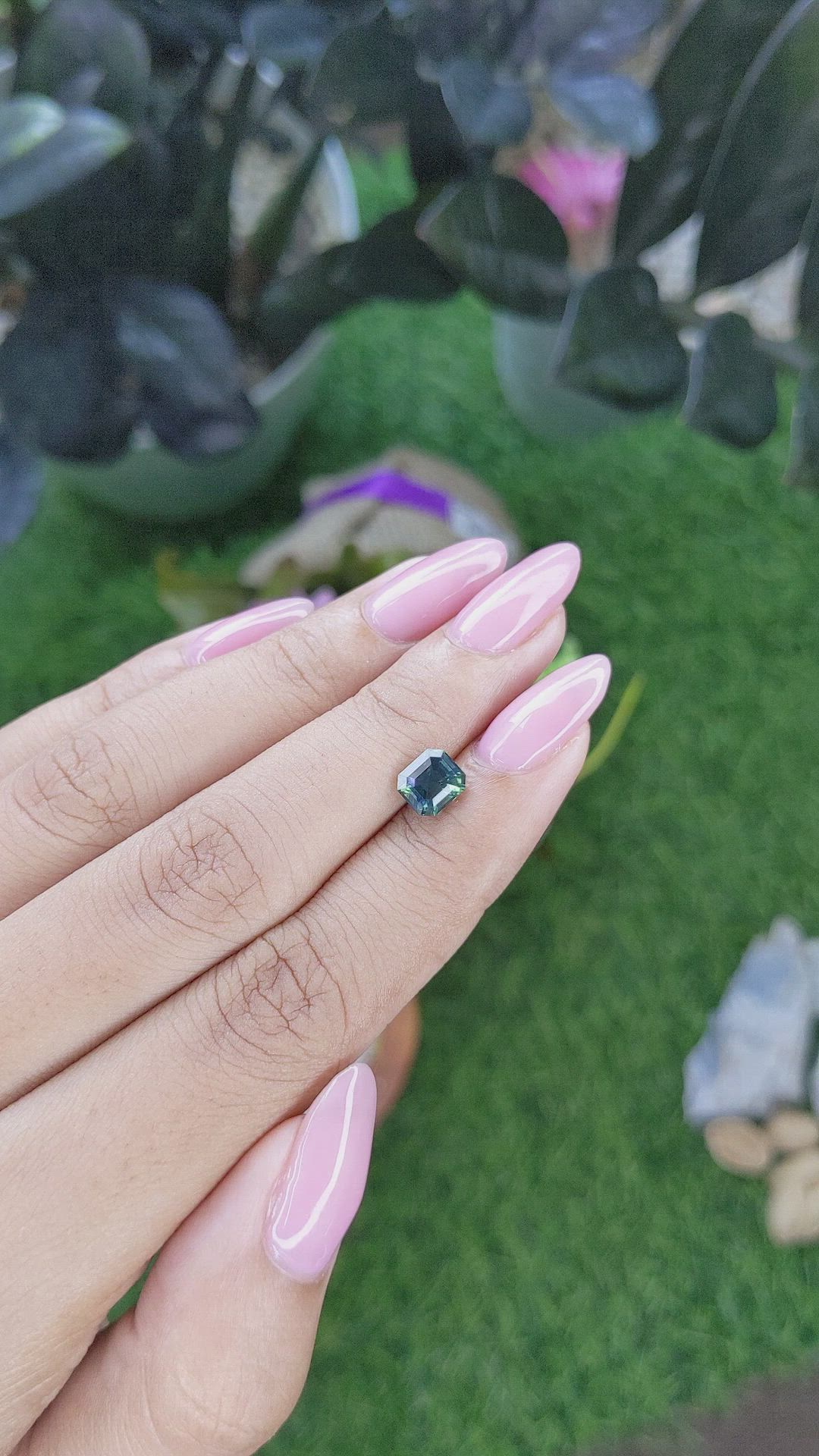 1.50 Ct. Bluish Green Sapphire from Nigeria Size Video