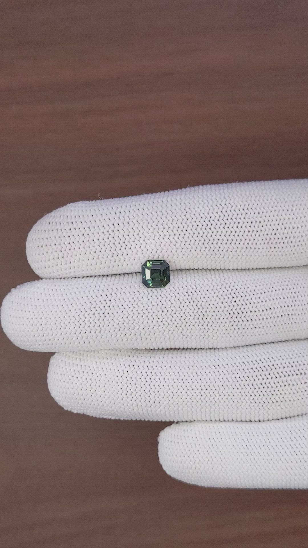 1.55 Ct. Bluish Green Sapphire from Nigeria Size Video