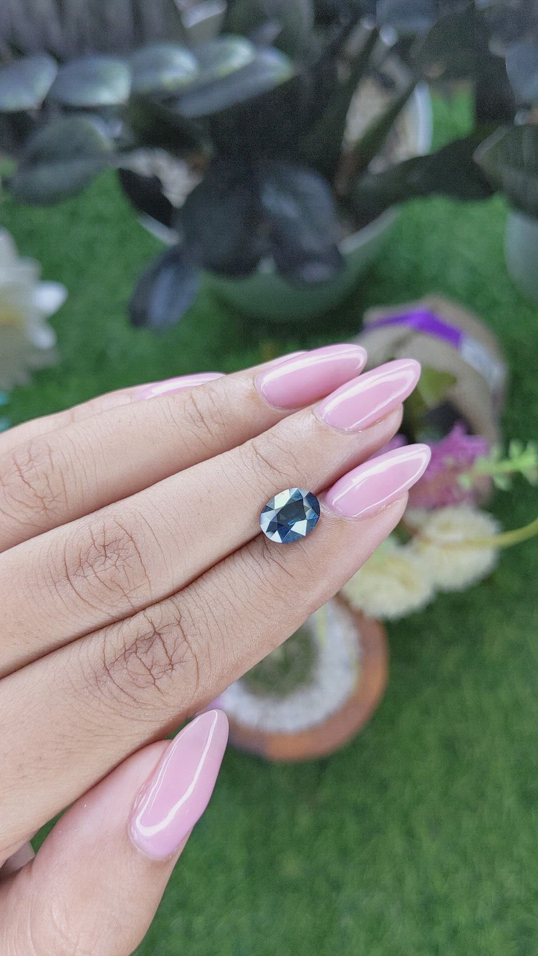 2.12 Ct. Greenish Blue Sapphire from Nigeria Size Video