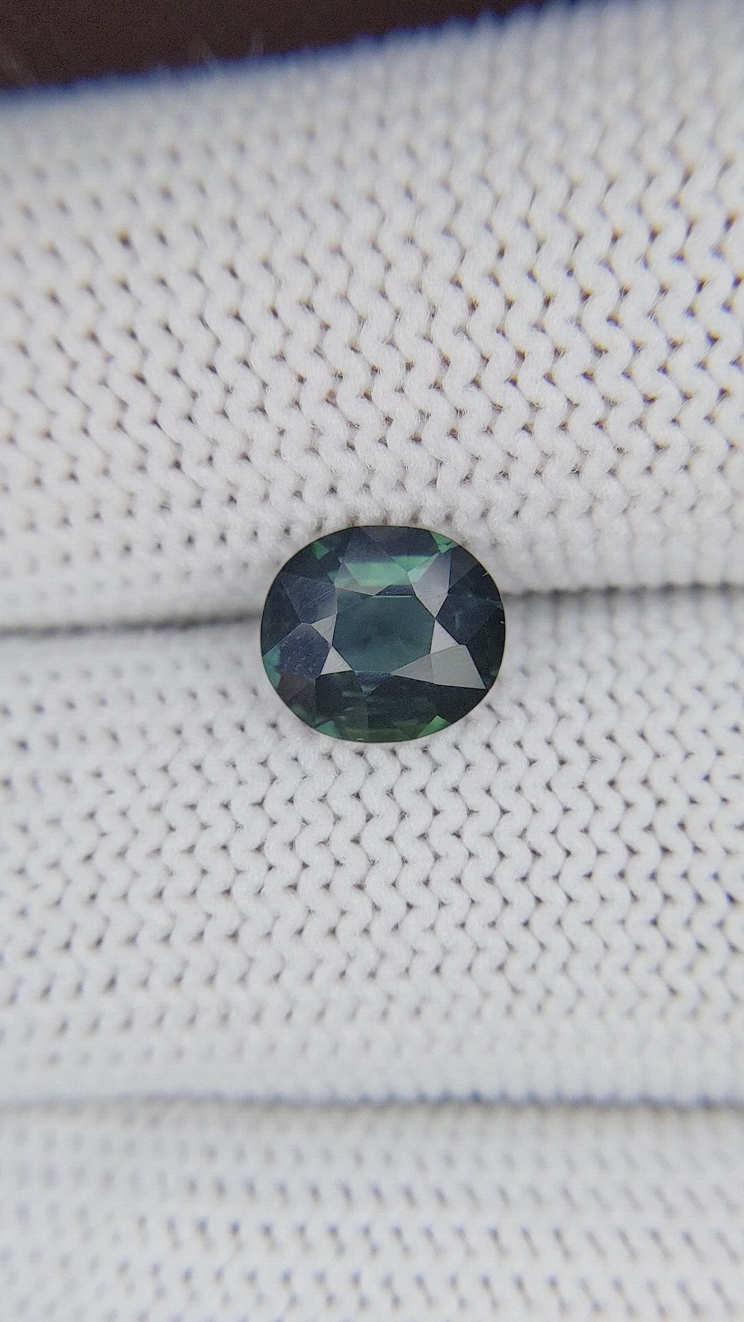 1.63 Ct. Bluish Green Sapphire from Nigeria Size Video