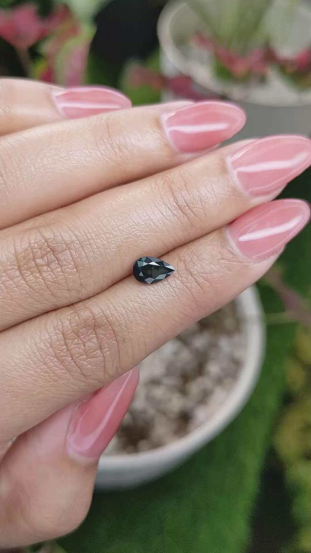 0.90 Ct. Bluish Green Sapphire from Madagascar Size Video