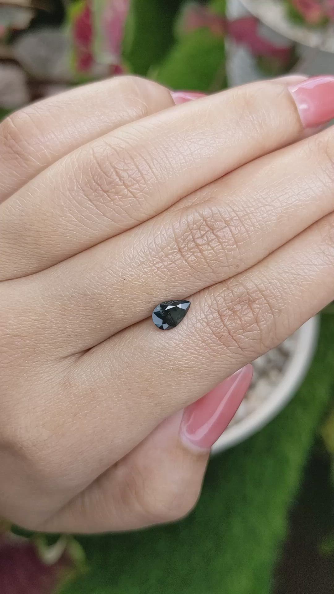 0.90 Ct. Bluish Green Sapphire from Madagascar Size Video