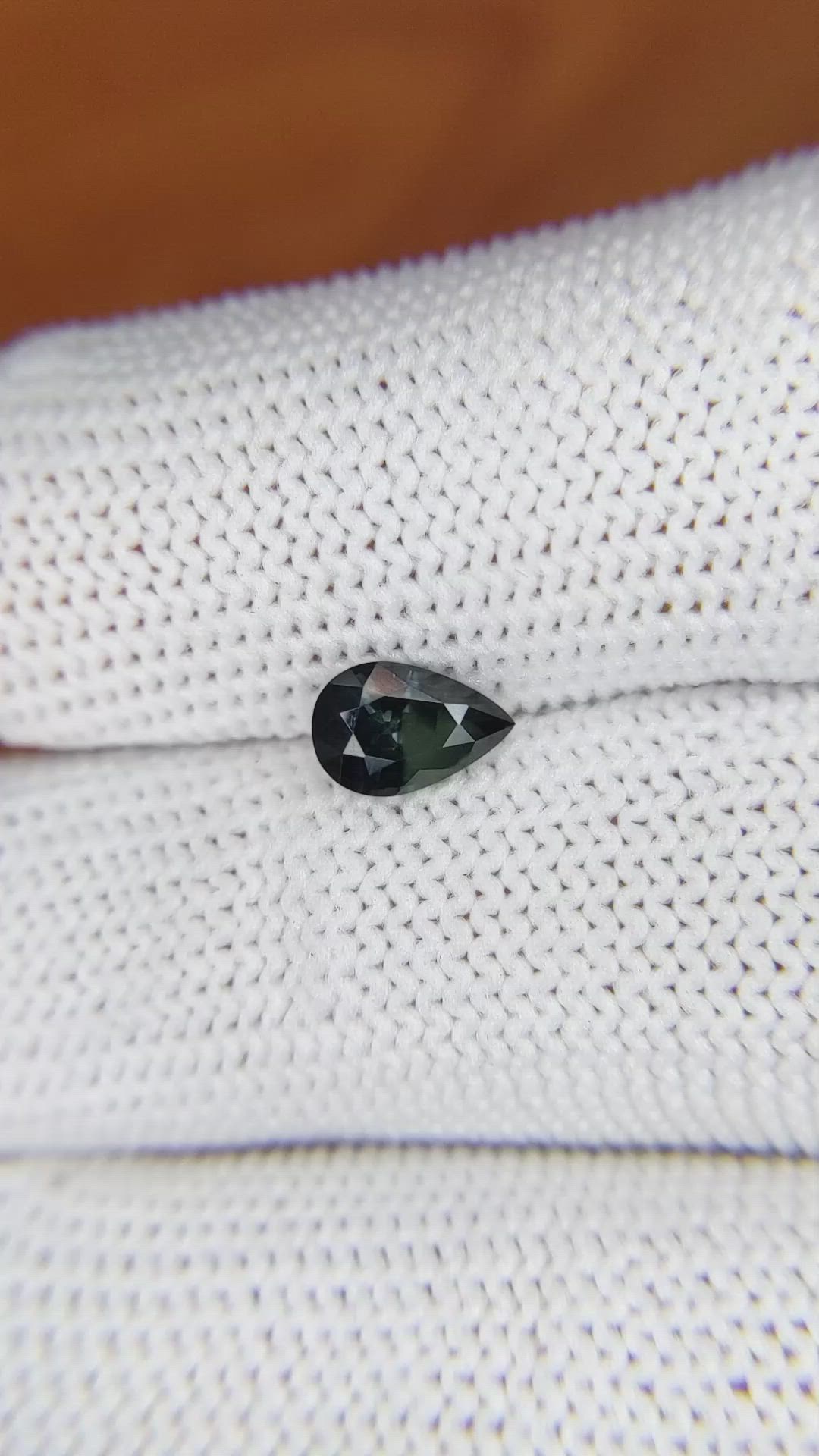 0.90 Ct. Bluish Green Sapphire from Madagascar Size Video