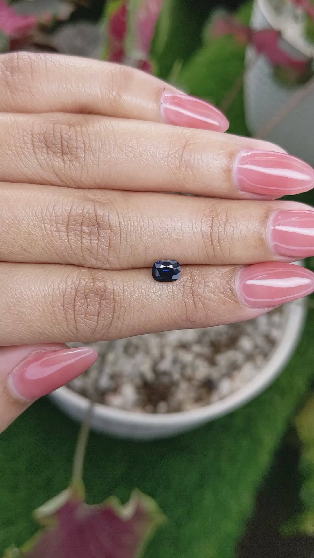 0.84 Ct. Greenish Blue Sapphire from Madagascar Size Video