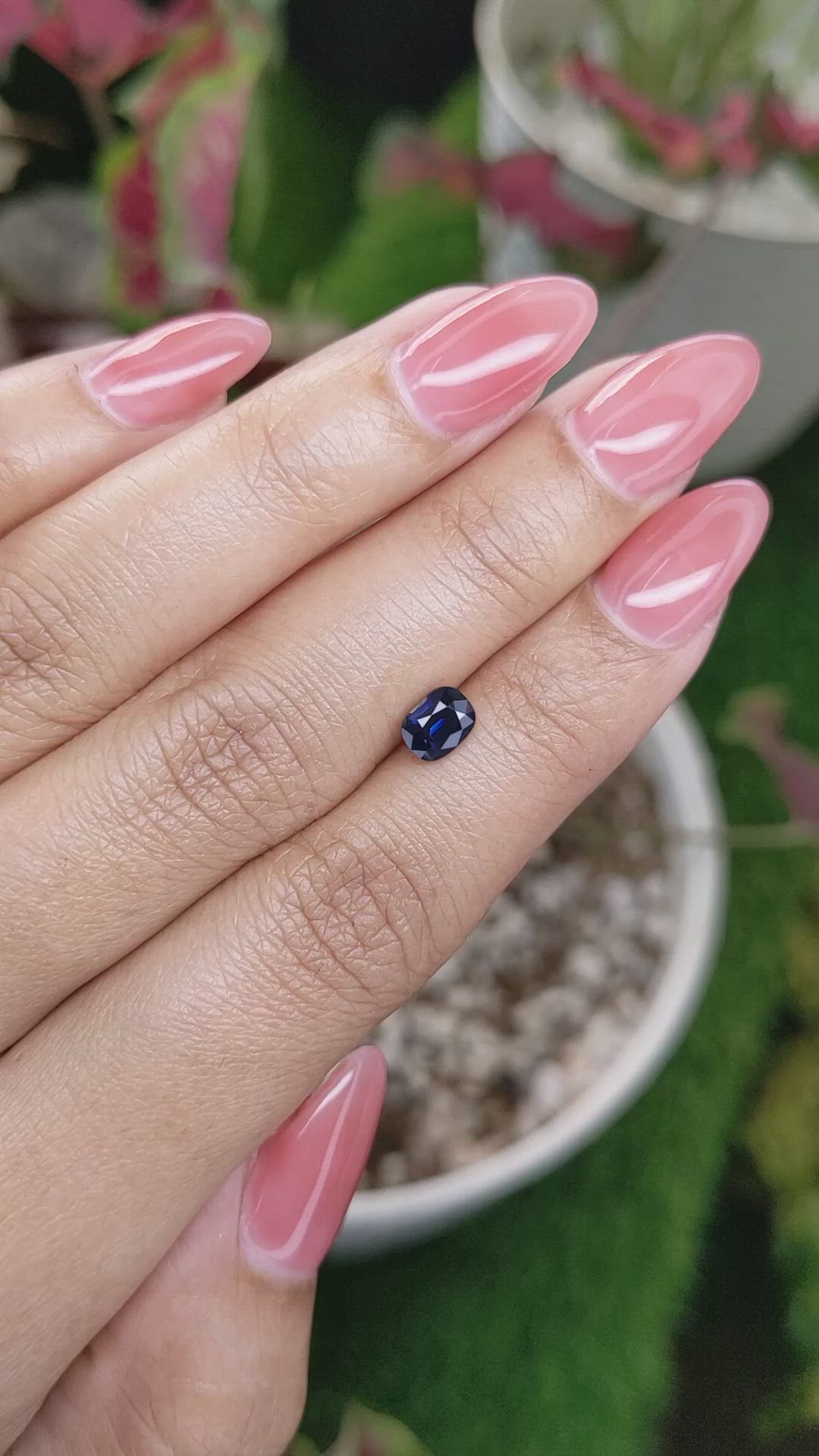 0.84 Ct. Greenish Blue Sapphire from Madagascar Size Video